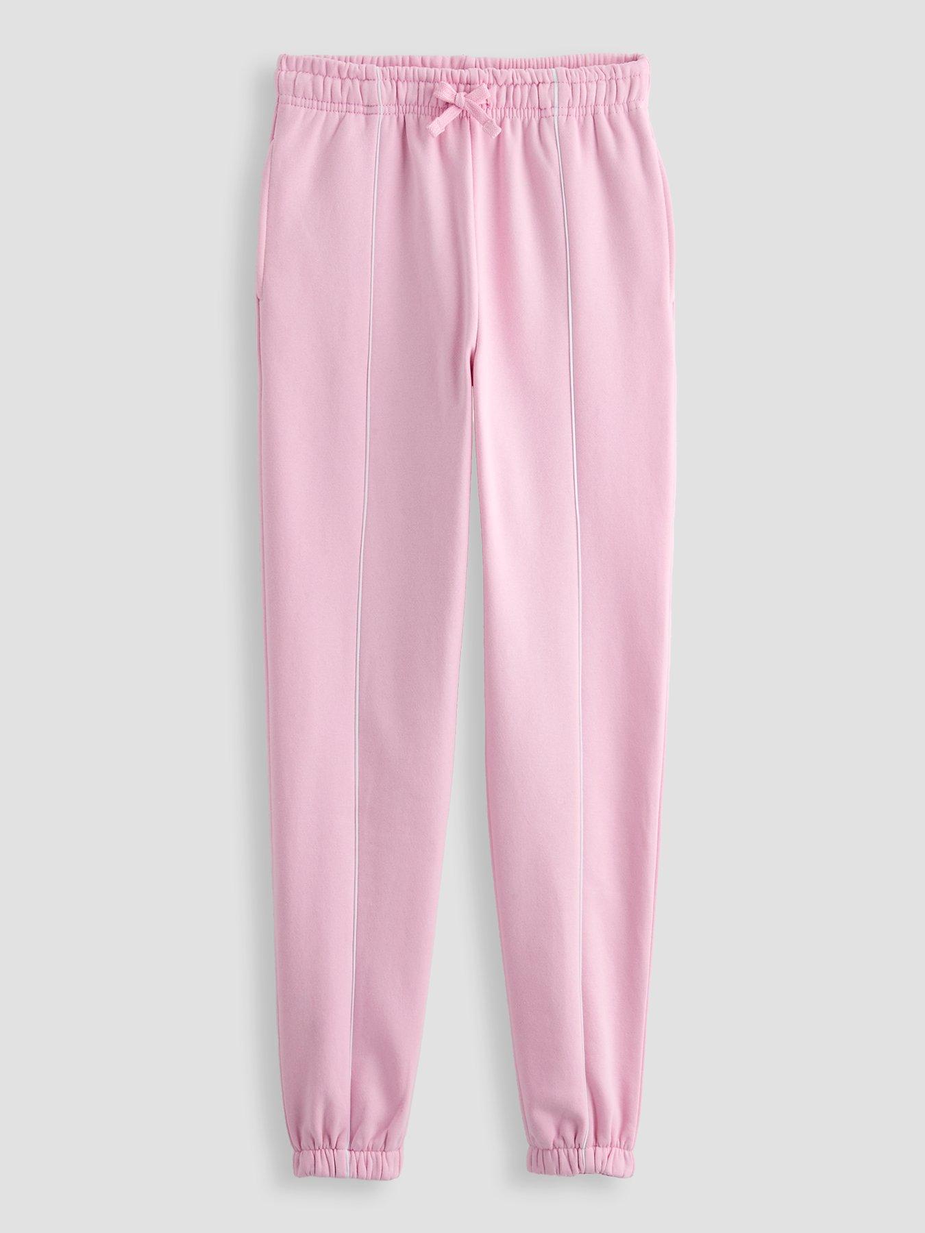 The Very Collection Girls Front Piping Detail Cuffed Jogger - Pink