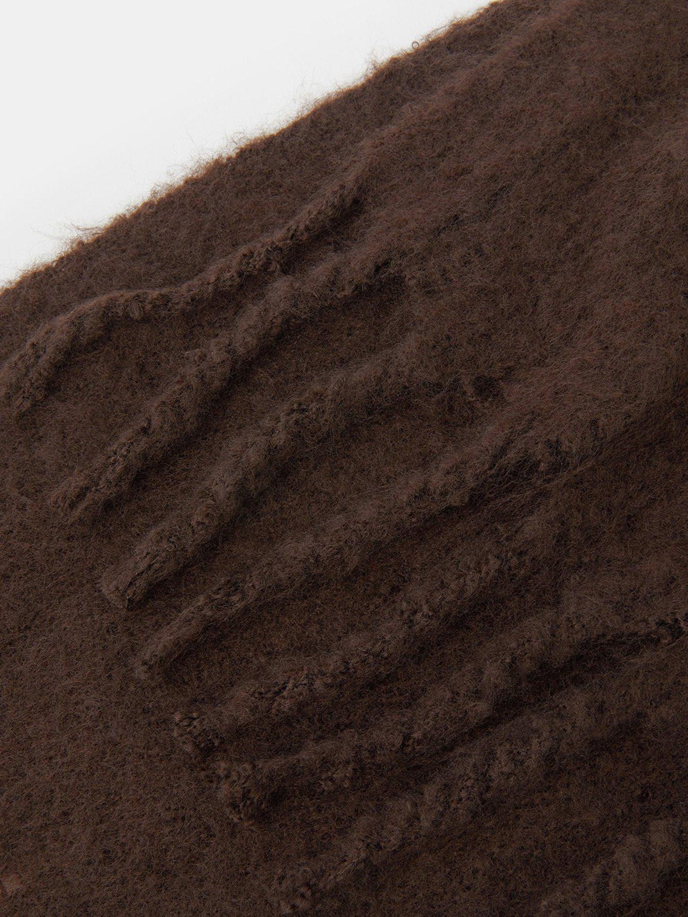 Image 3 of 3 of Accessorize Skinny Superfluffy Scarf - Black