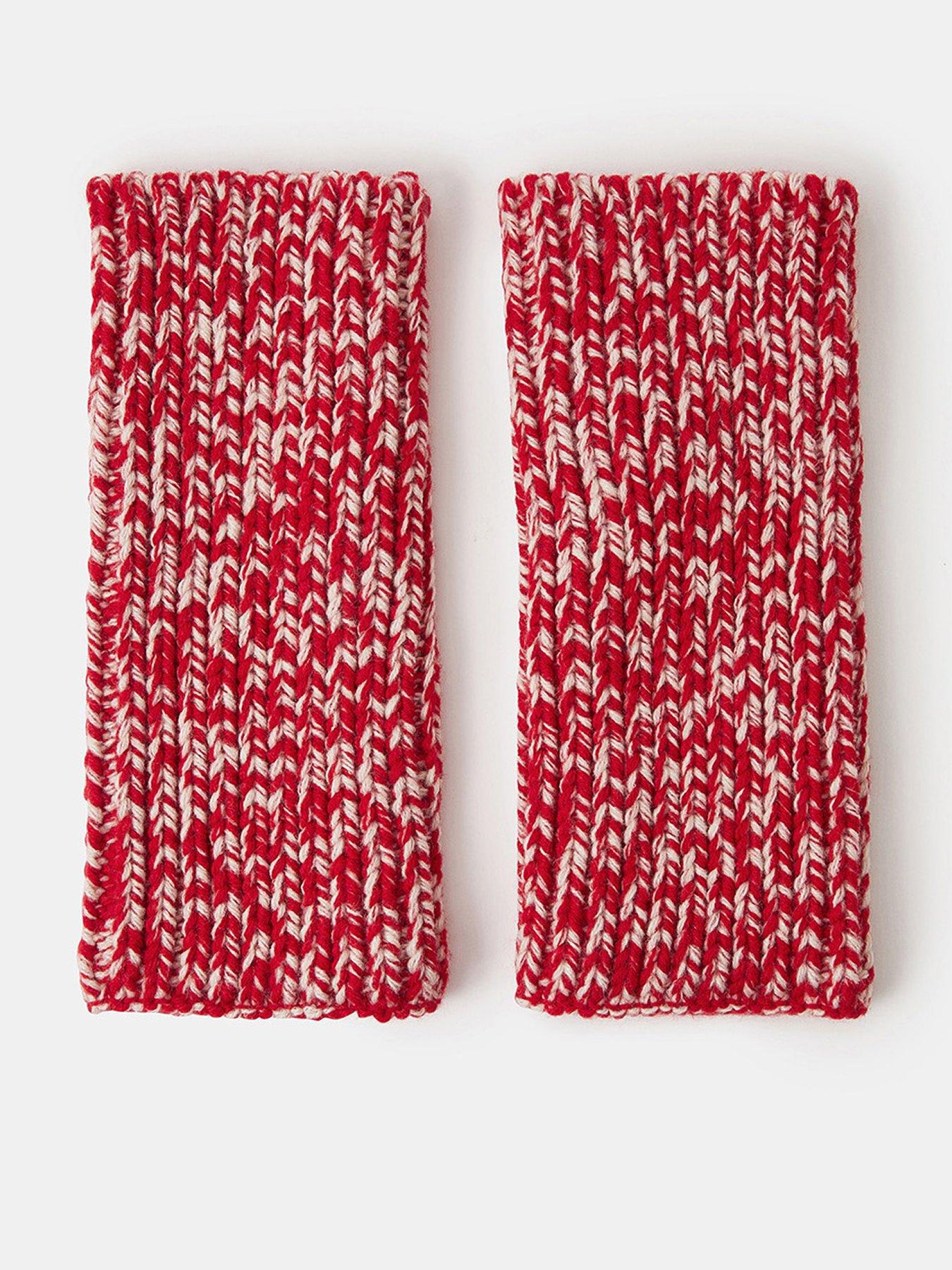 accessorize-chunky-two-tone-wrist-warmers-redfront