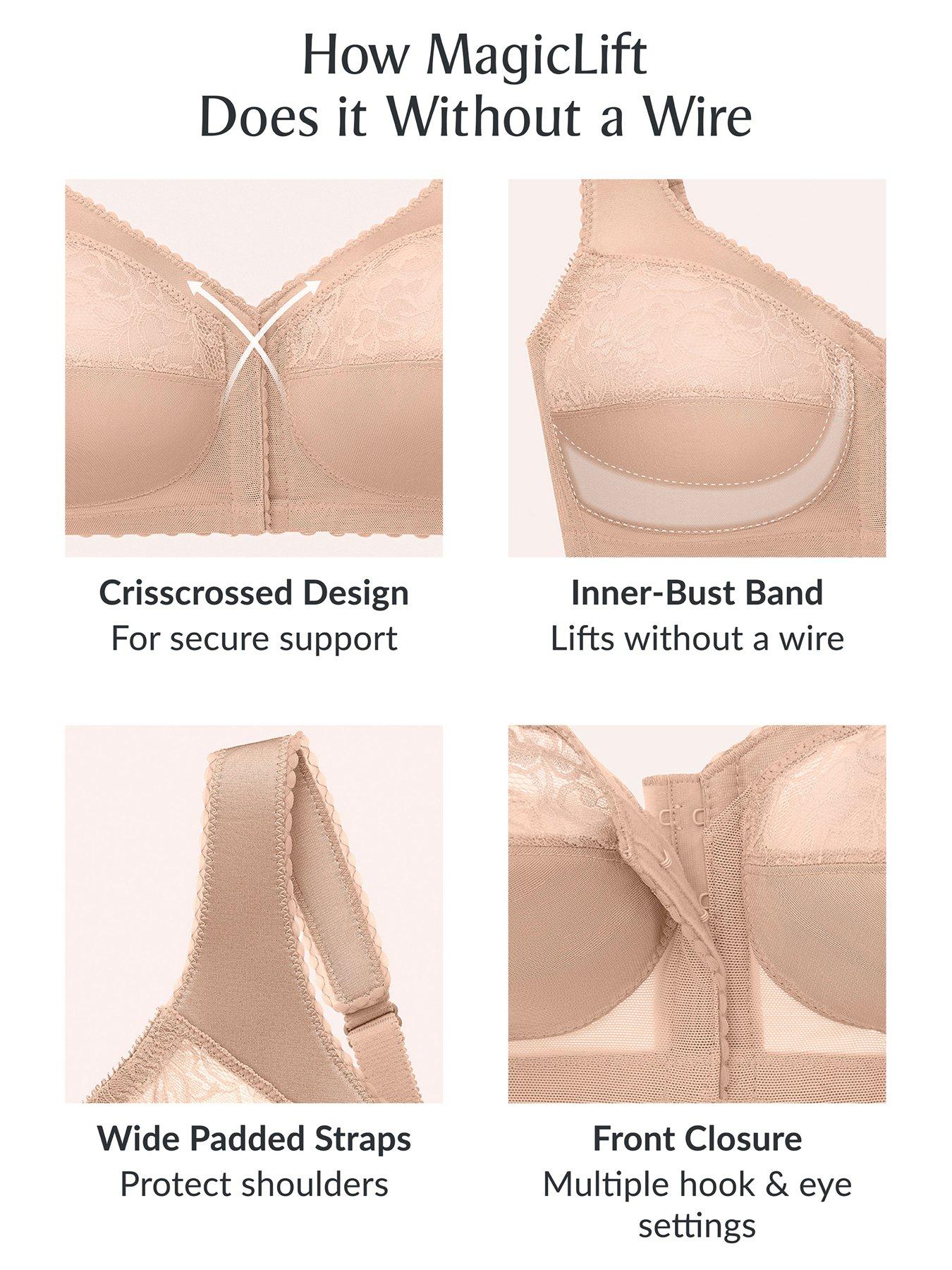 Image 6 of 6 of Glamorise Glamorise 1200 Magic Support Lift Bra - White