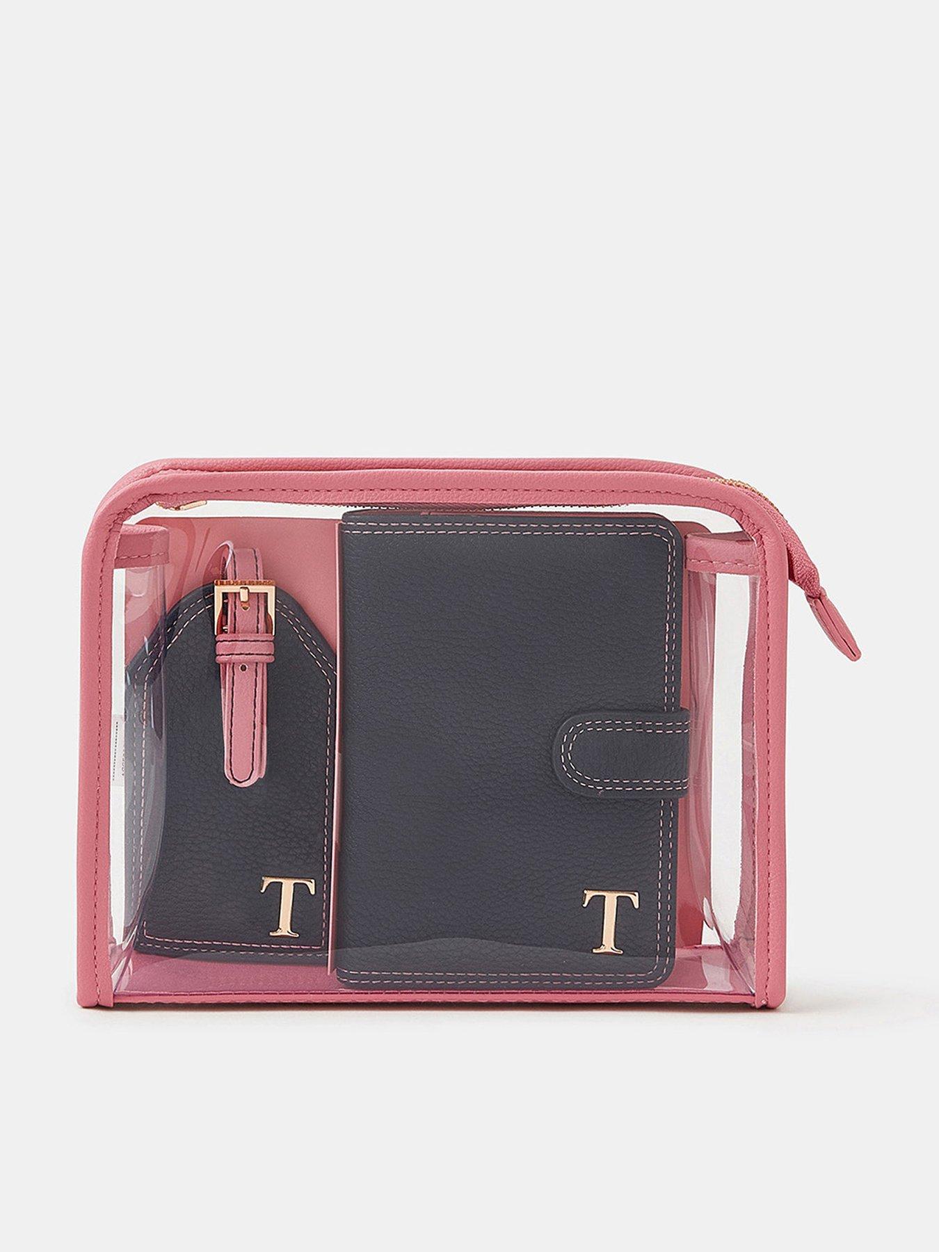 Accessorize Initial Passport Holder  &  Luggage Tag - Blue