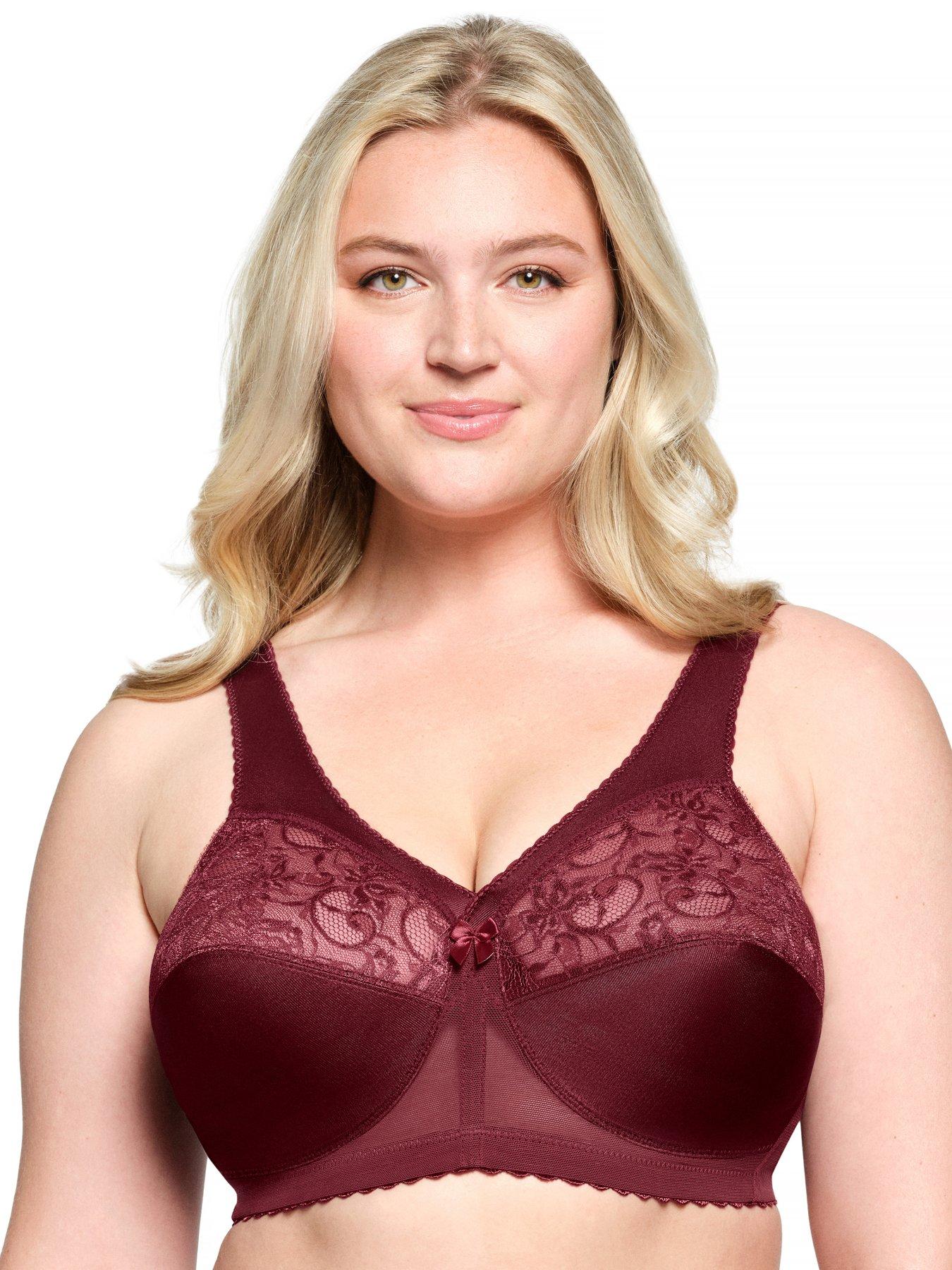 Glamorise Glamorise 1000 Magic Lift Bra (third Sizes) - Burgundy