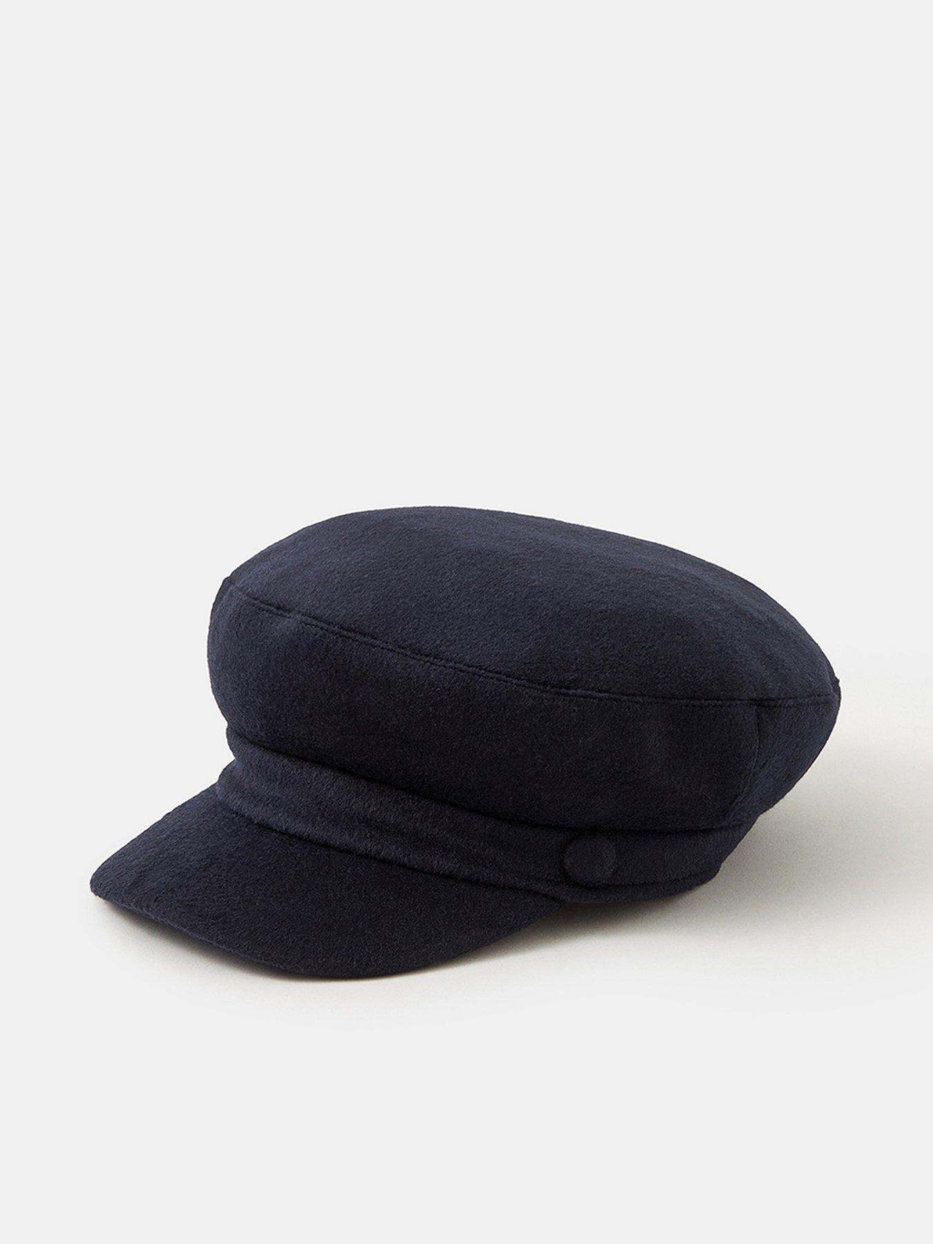 Image 1 of 4 of Accessorize Baker Boy Hat - Navy