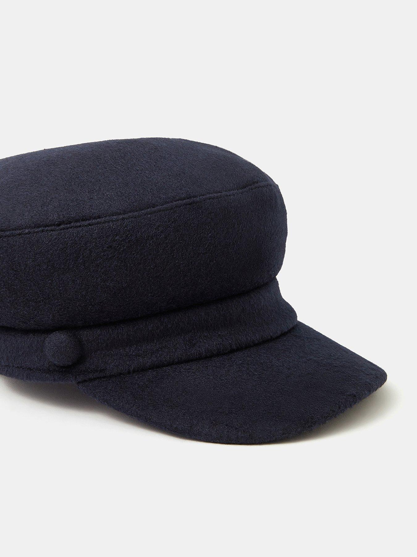 Image 4 of 4 of Accessorize Baker Boy Hat - Navy