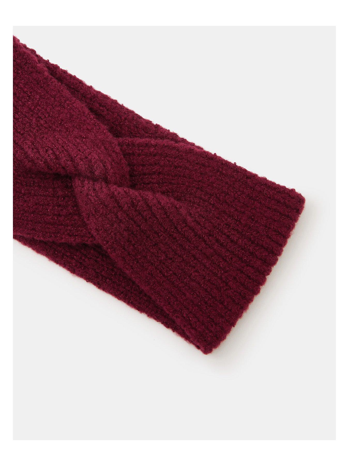 Image 3 of 3 of Accessorize Soft Knit Bando Headband - Burgundy