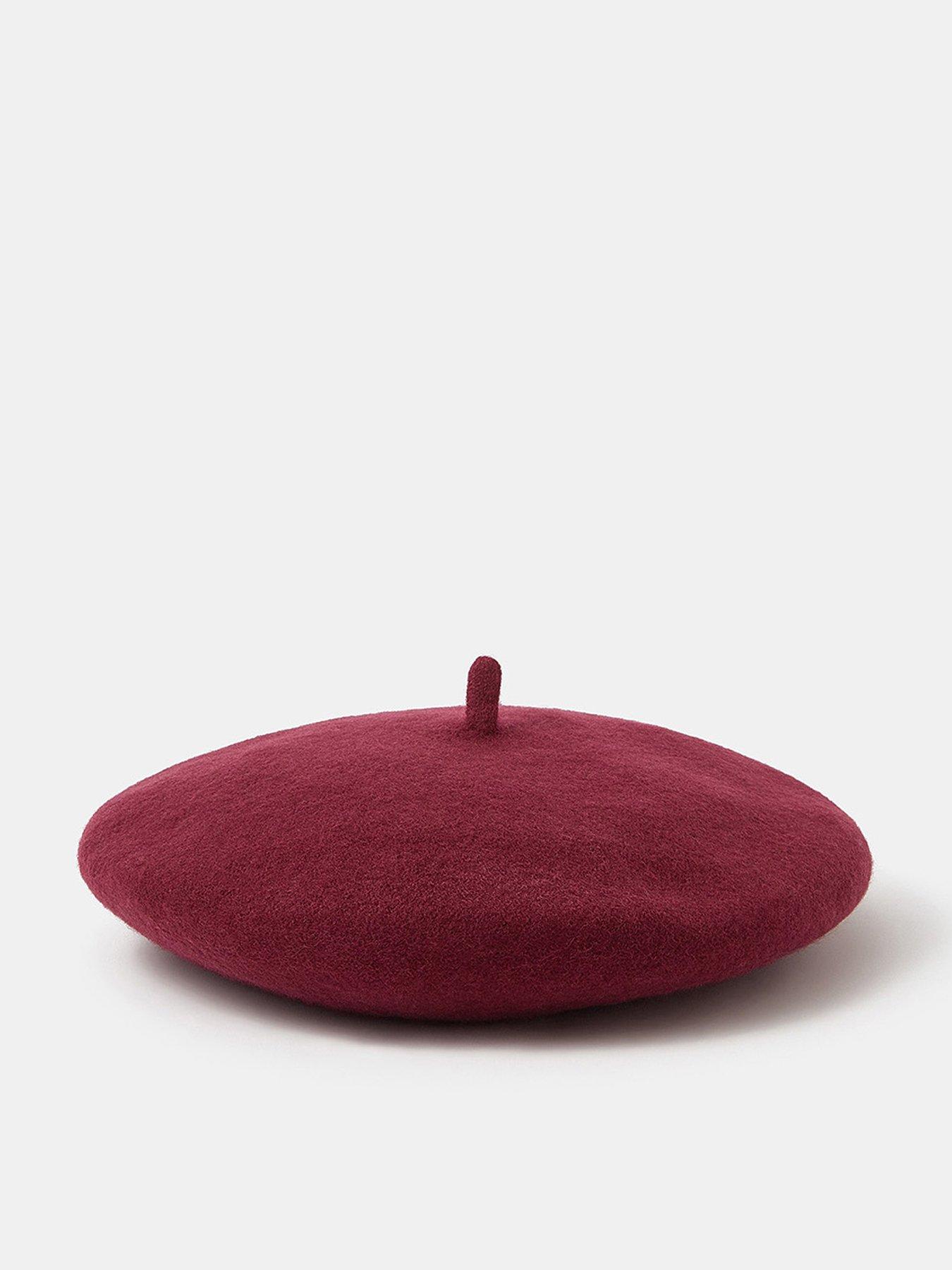 Accessorize Plain Wool Beret - Black