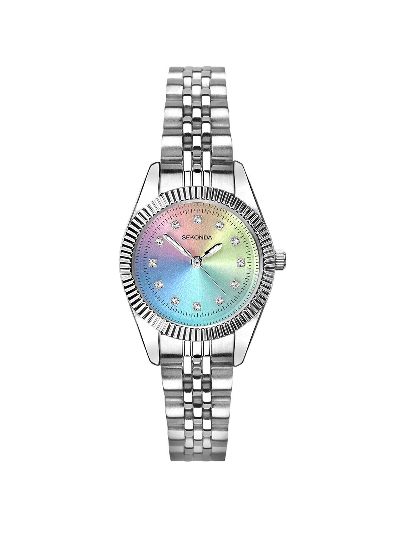 Sekonda Sekonda Womens Francis Silver Stainless Steel Bracelet with Multicolour Dial Analogue Watch