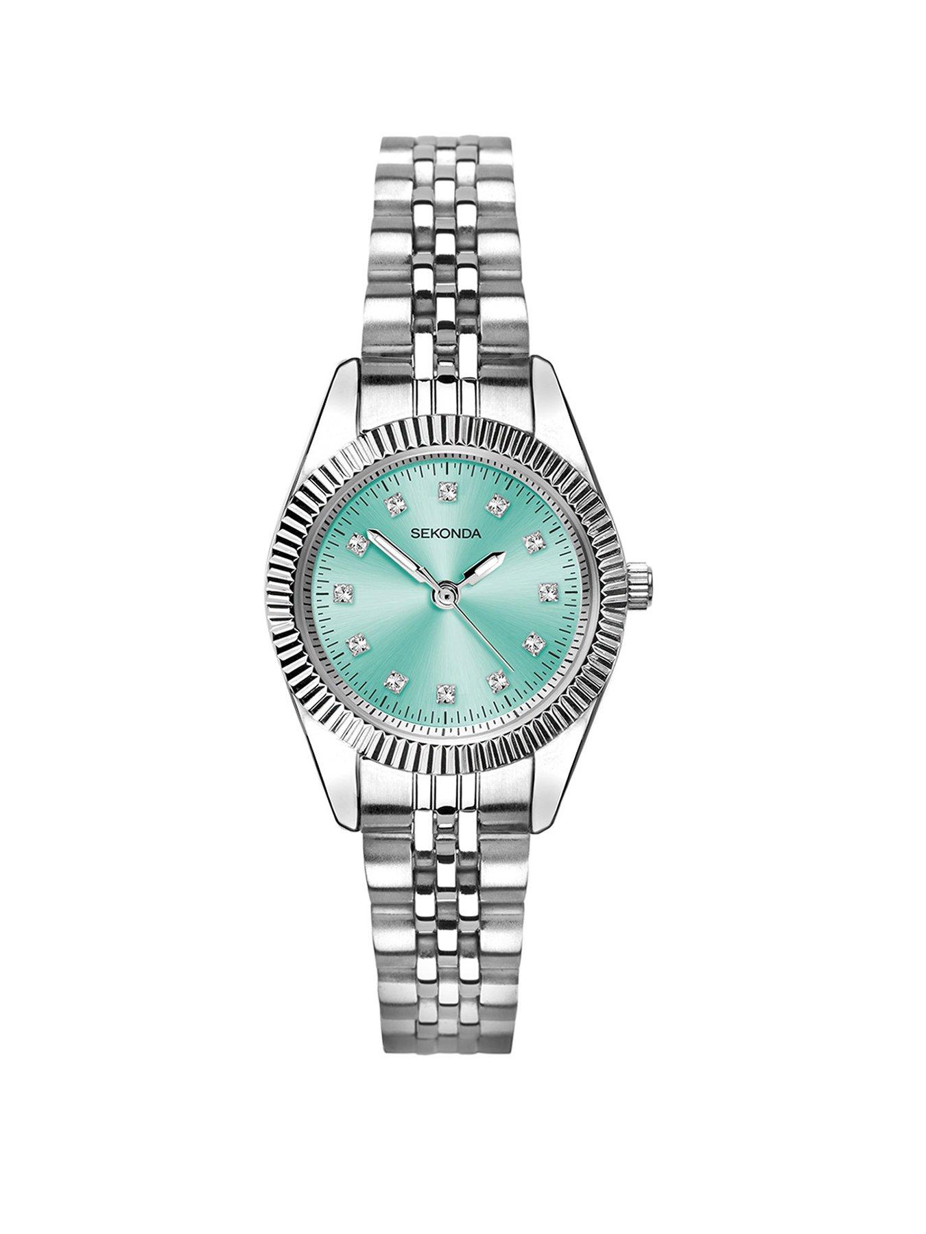 Sekonda Sekonda Womens Francis Silver Stainless Steel Bracelet with Blue Dial Analogue Watch