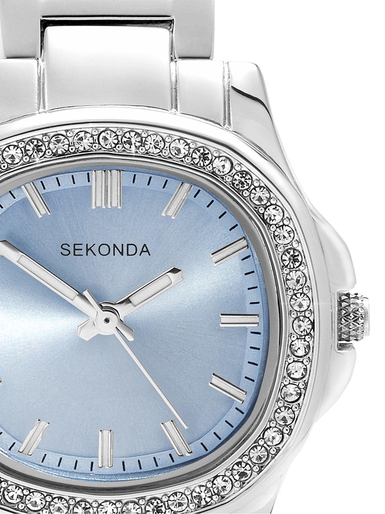 Image 2 of 6 of Sekonda Sekonda Womens Octaire Silver Stainless Steel Bracelet with Light Blue Dial Analogue Watch