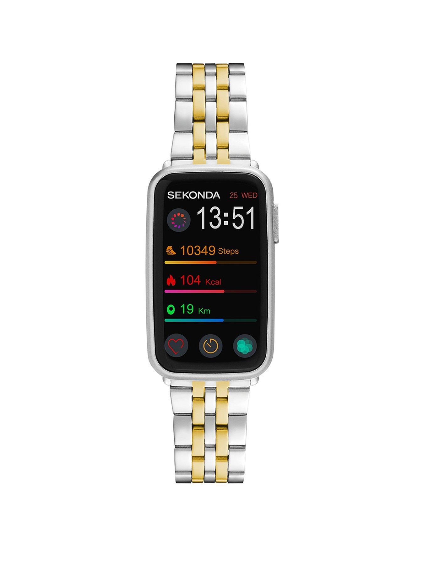 Image 1 of 7 of Sekonda Sekonda Unisex Track Two Tone Alloy Bracelet with LCD Dial Smartwatch