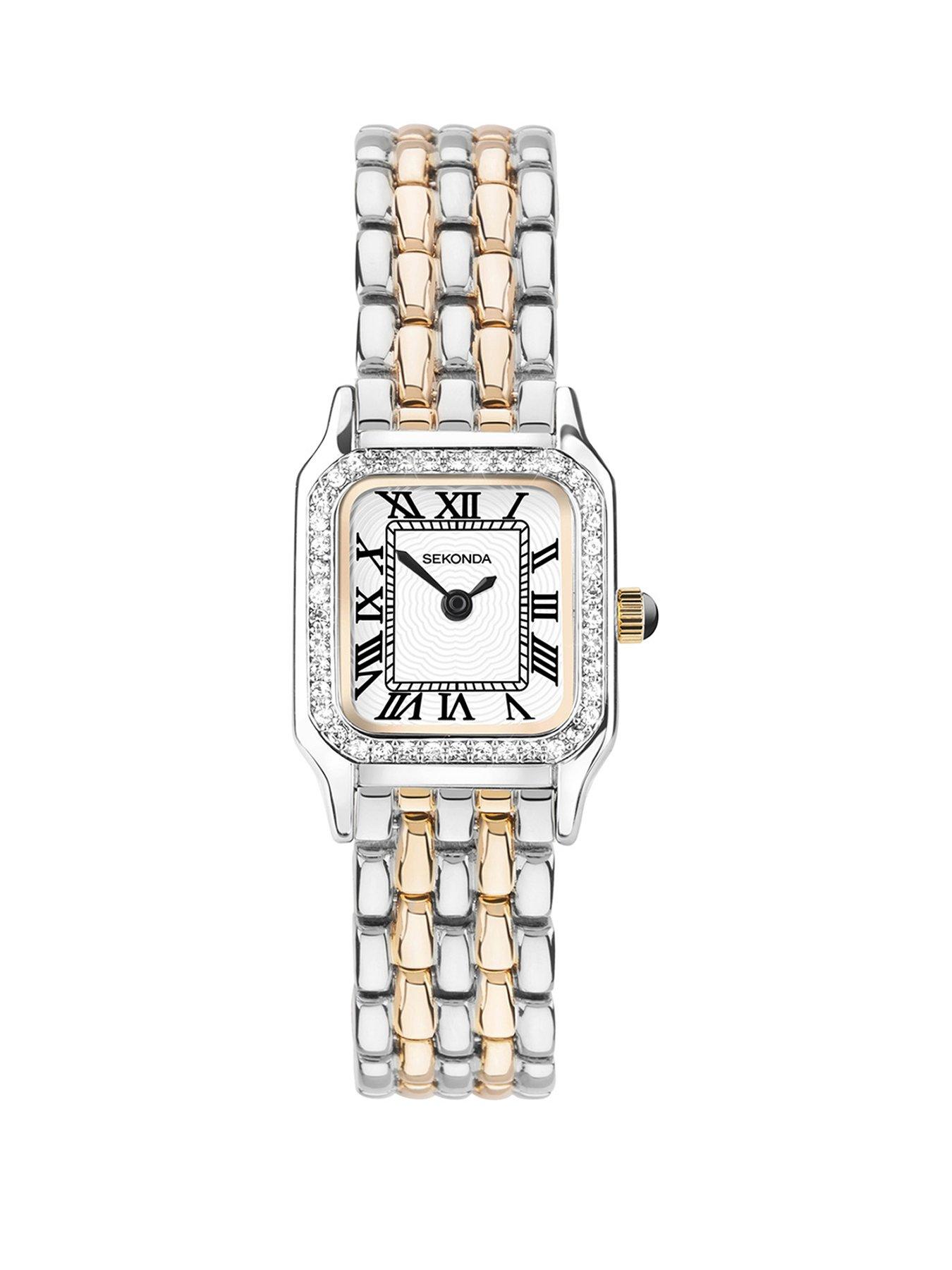 Sekonda Sekonda Womens Monica Two Tone Alloy Bracelet with White Dial Analogue Watch