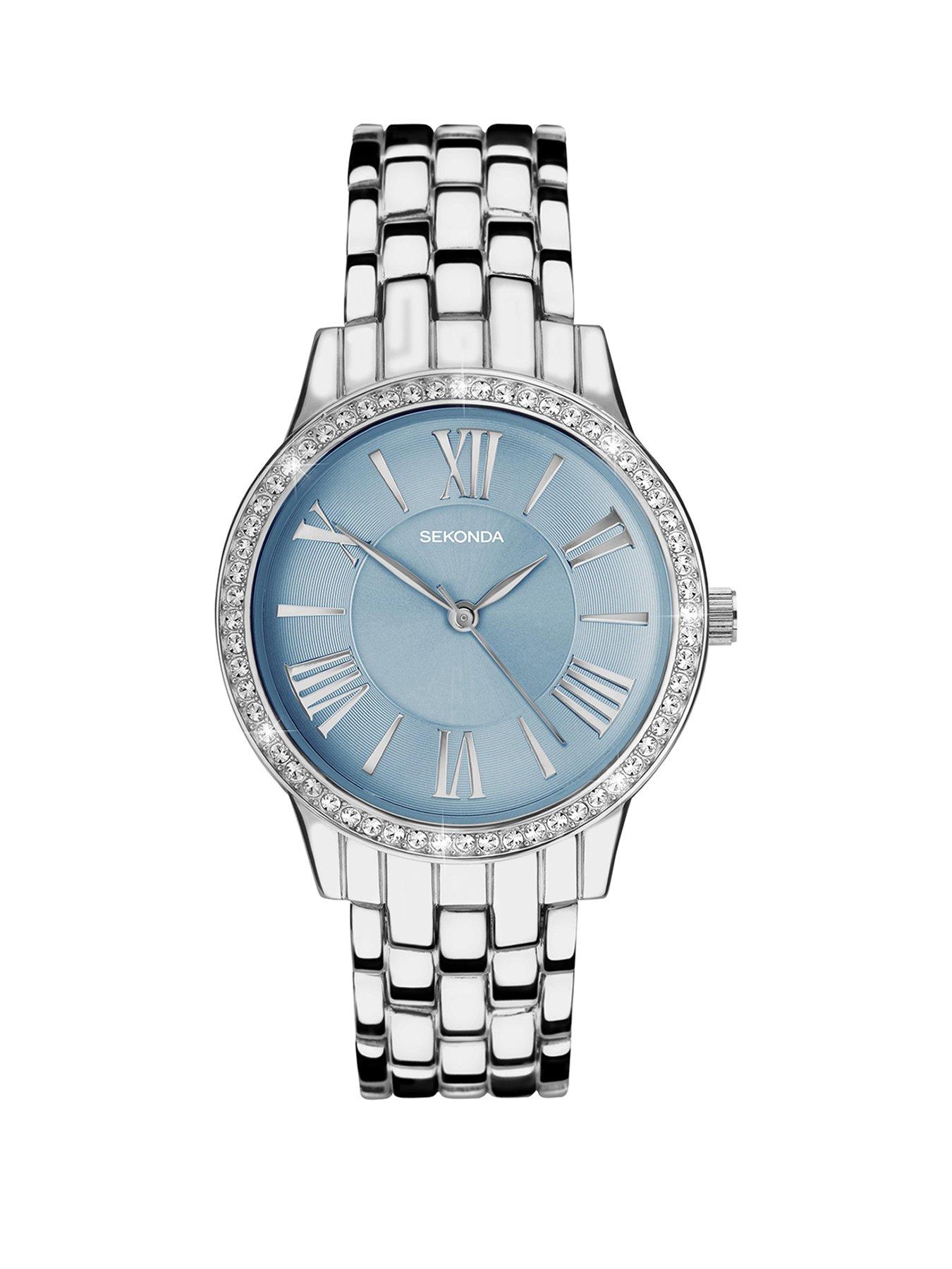 Sekonda Sekonda Womens Charlotte Silver Alloy Bracelet with Light Blue Dial Analogue Watch