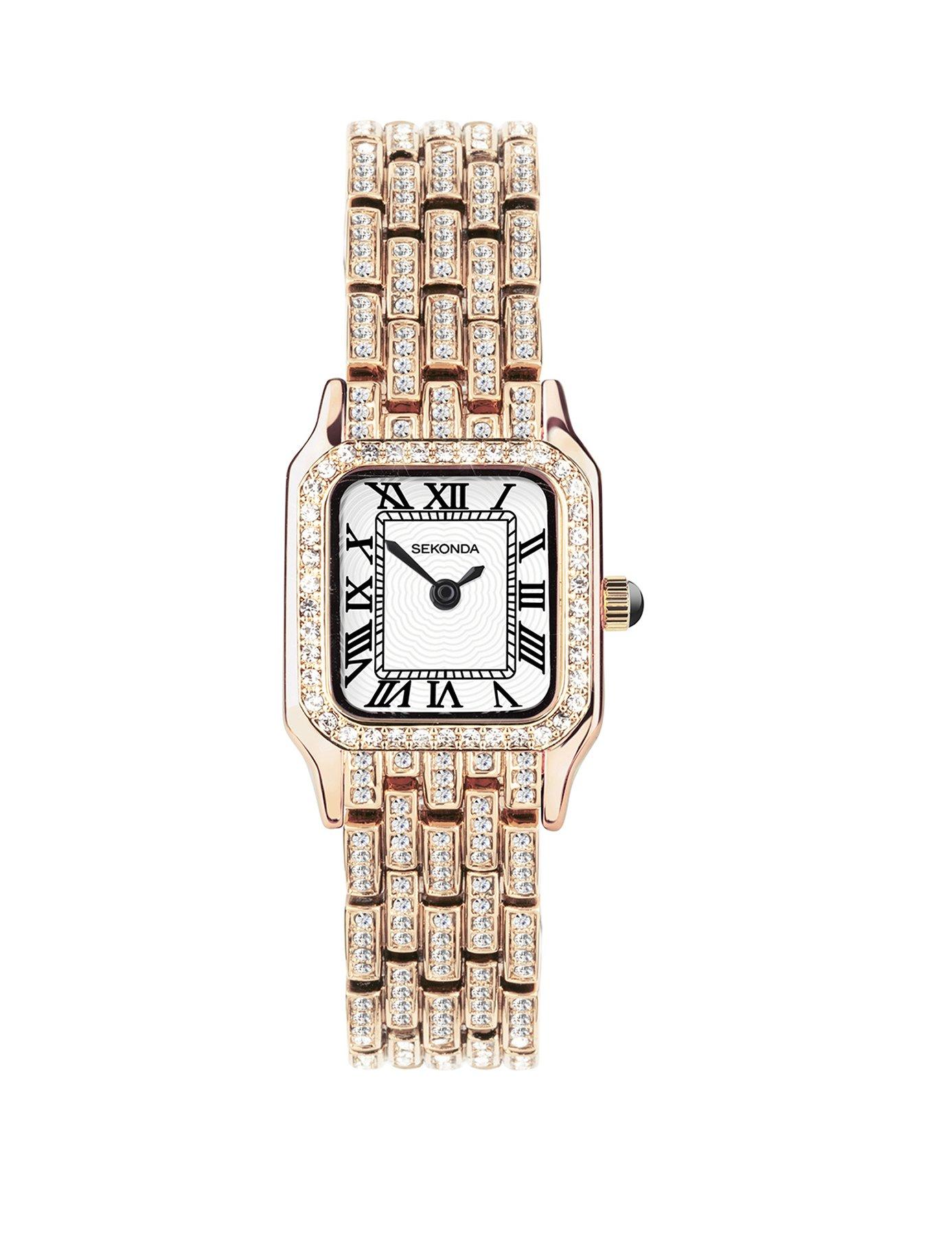 Sekonda Womens Monica Rose Gold Alloy Bracelet with White Dial Analogue Watch