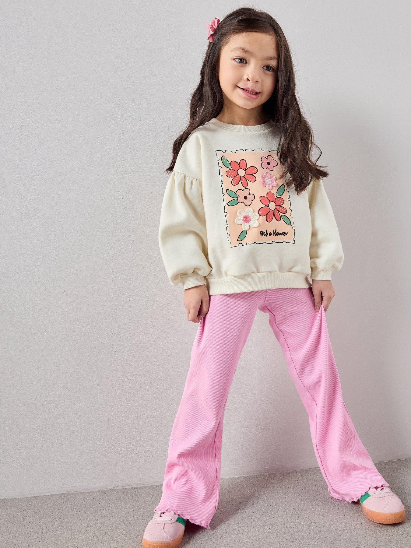 Image 3 of 7 of The Very Collection Girls Flare Legging - Pink