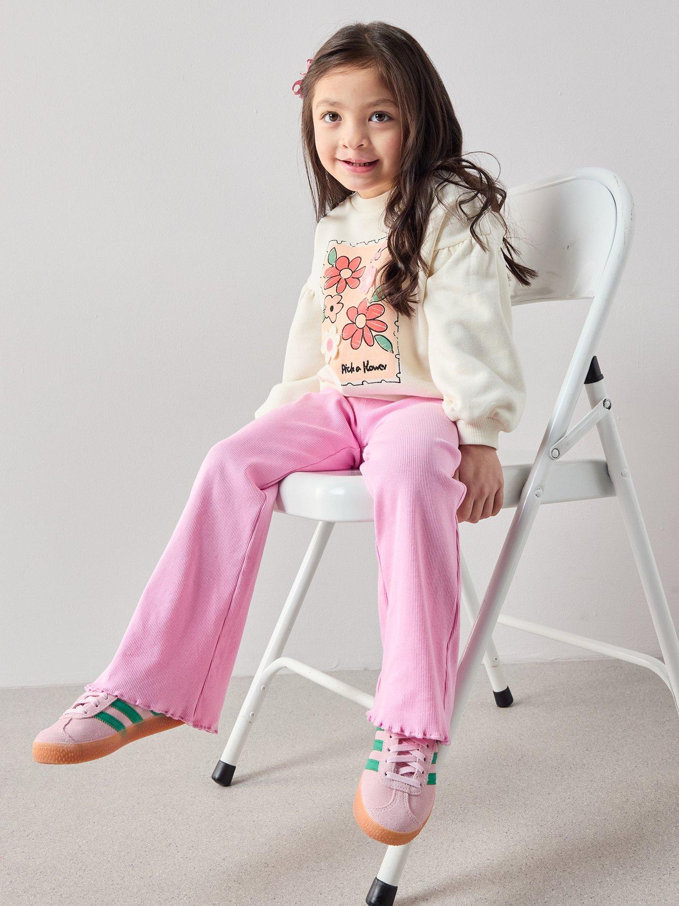 Image 4 of 7 of The Very Collection Girls Flare Legging - Pink
