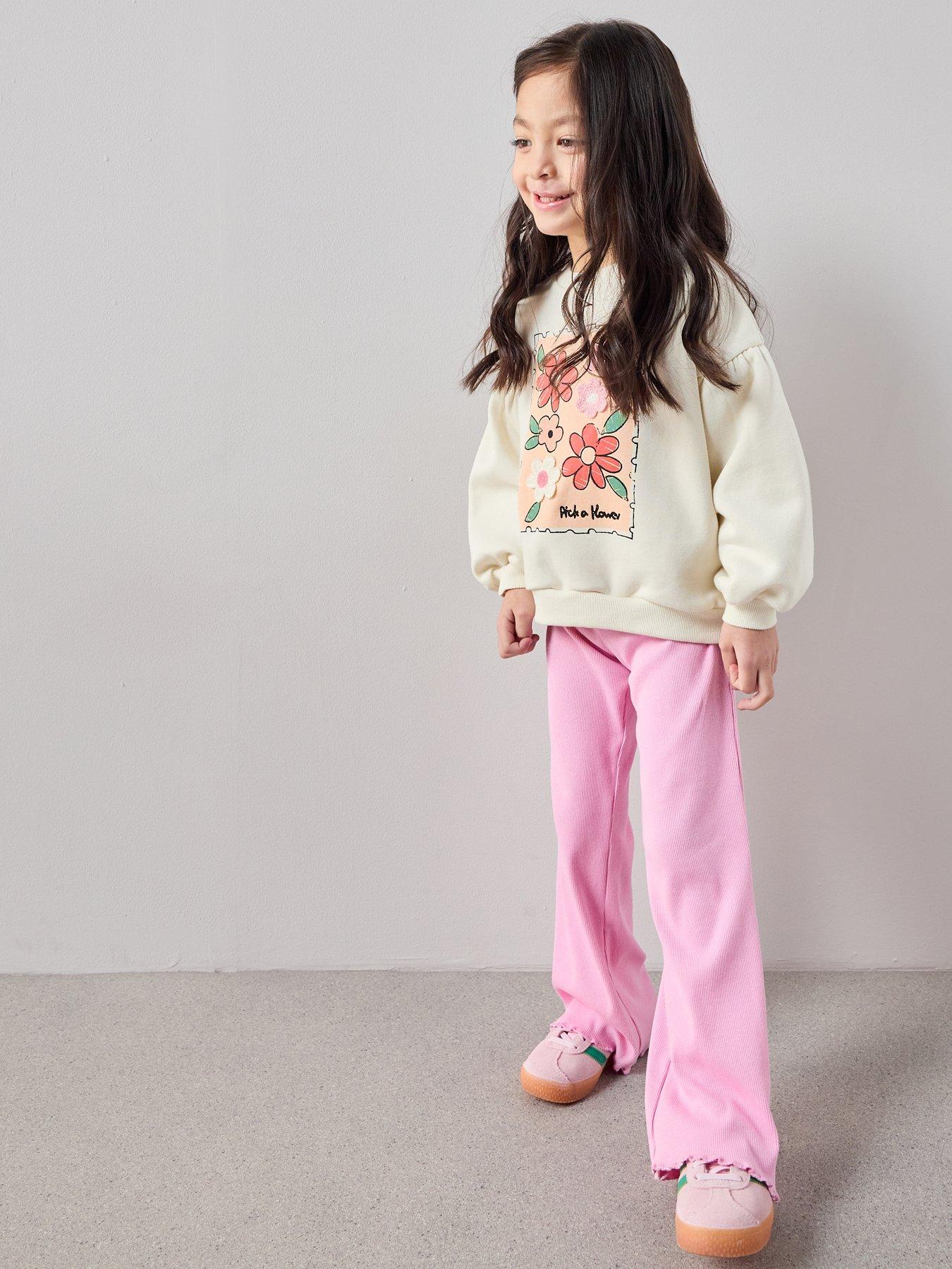 Image 5 of 7 of The Very Collection Girls Flare Legging - Pink