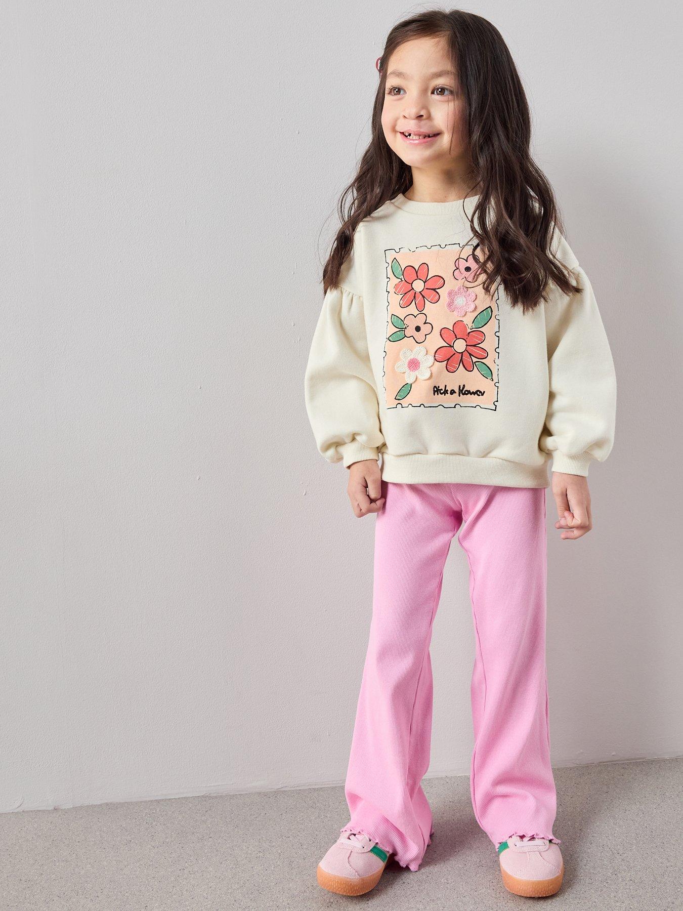 Image 6 of 7 of The Very Collection Girls Flare Legging - Pink