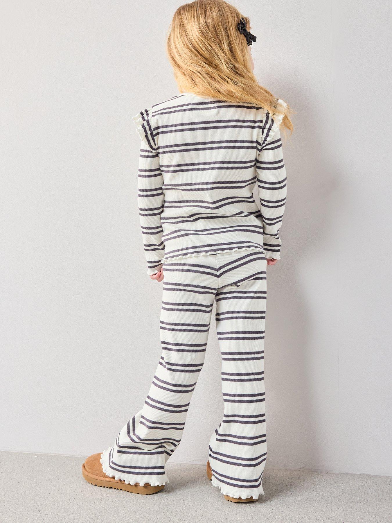 Image 2 of 5 of The Very Collection Girls Stripe Rib Outfit