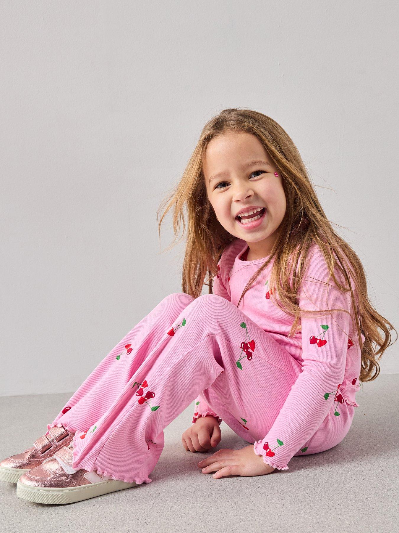 the-very-collection-girls-matching-set-rib-long-sleeve-printed-topback
