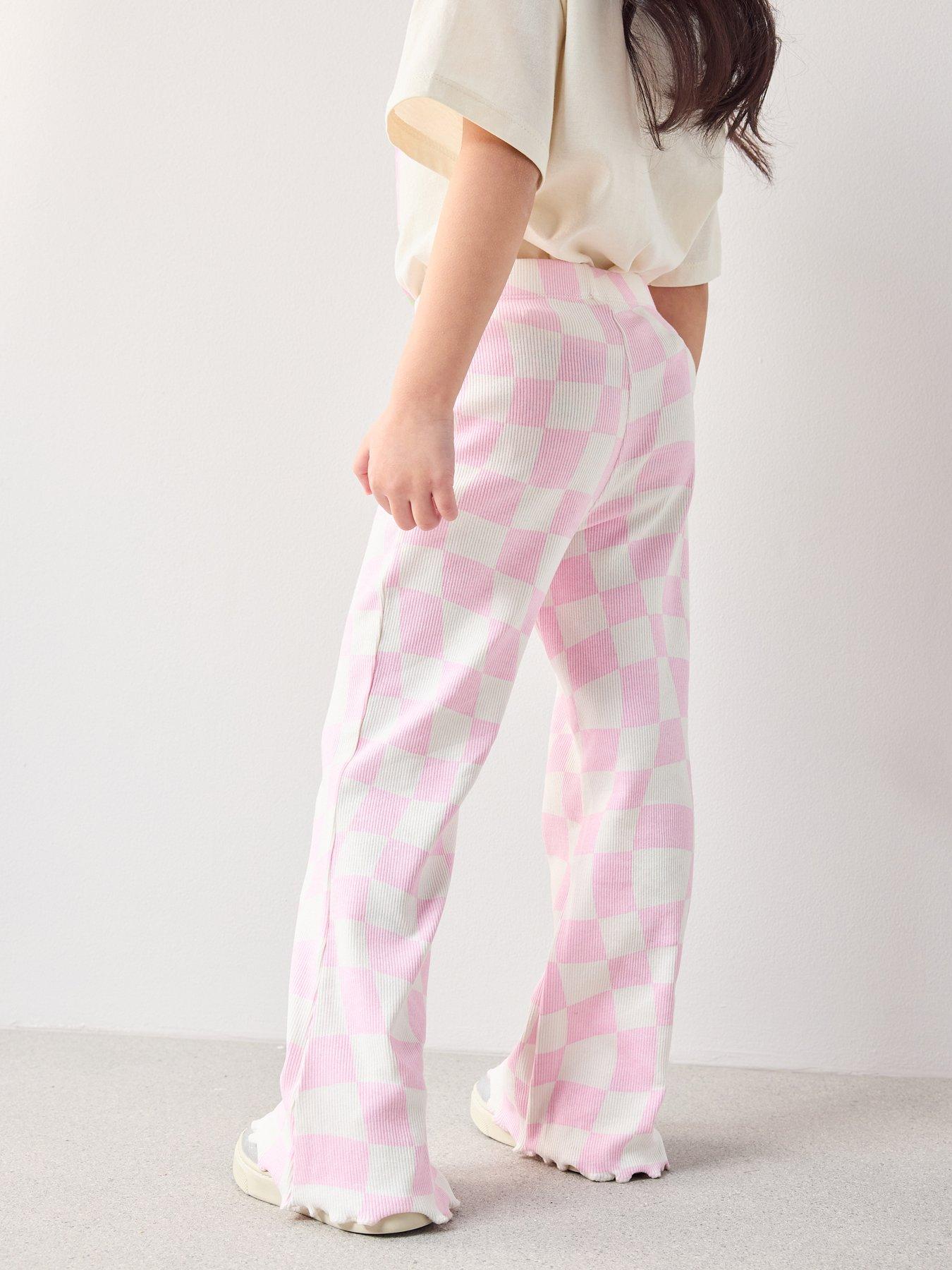 the-very-collection-girls-check-printed-flare-leggings-printstillFront