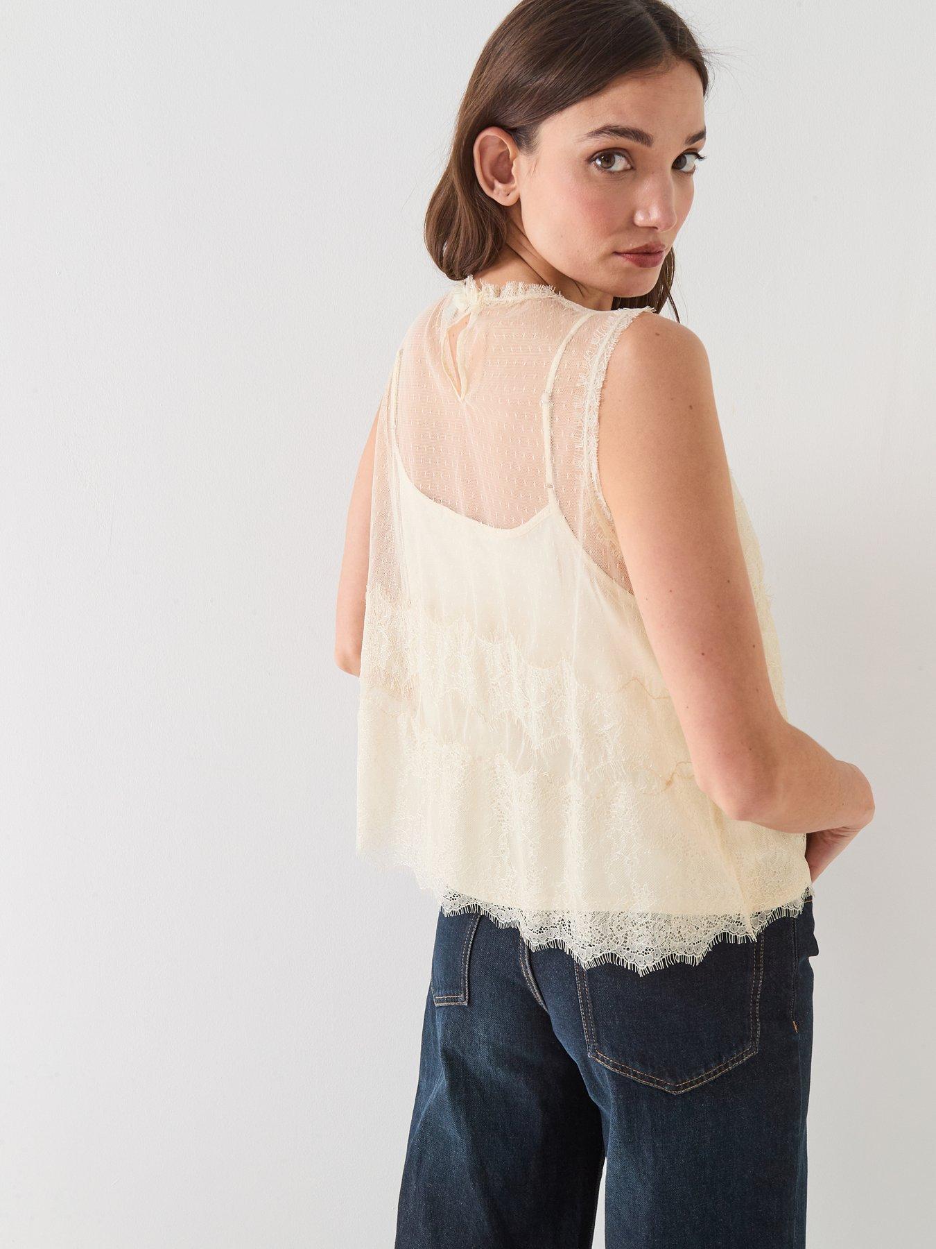 Image 2 of 6 of AllSaints Clara Top - Vintage White
