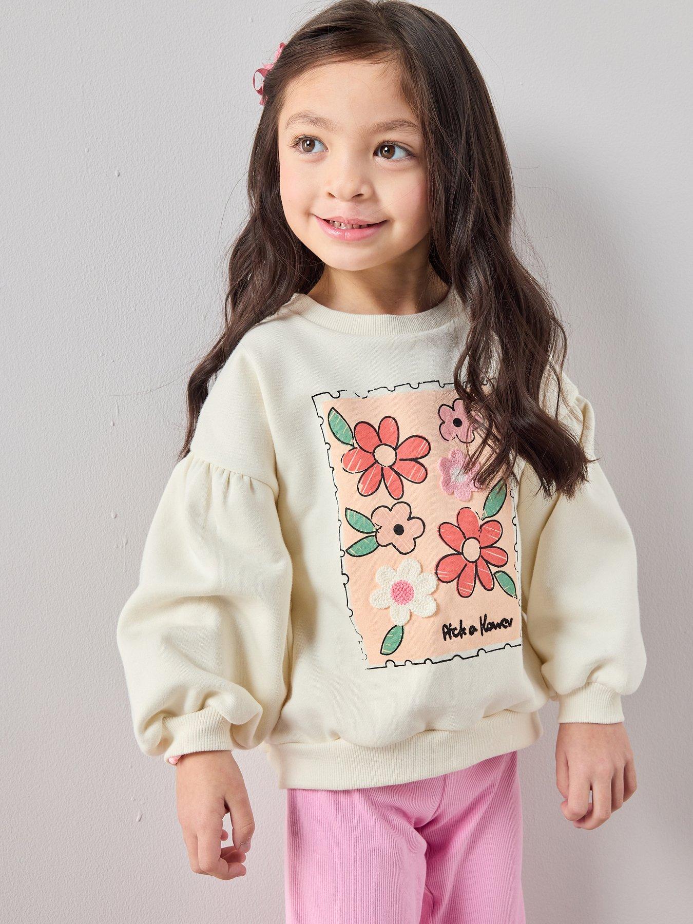 the-very-collection-girls-puff-sleeve-flower-stamp-sweatshirt-print