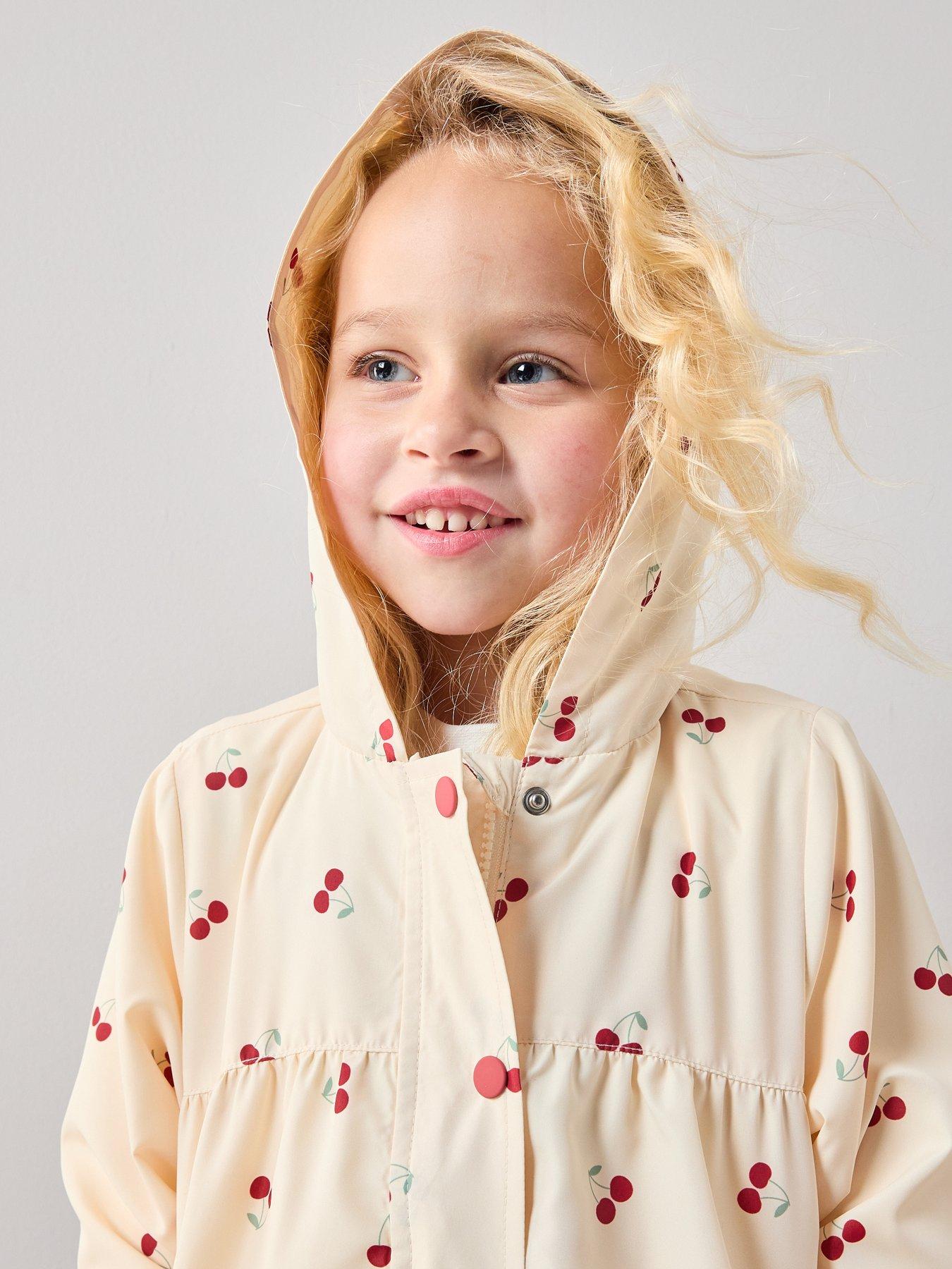 Image 4 of 7 of The Very Collection Girls Cherry Short Waterproof Jacket - Print