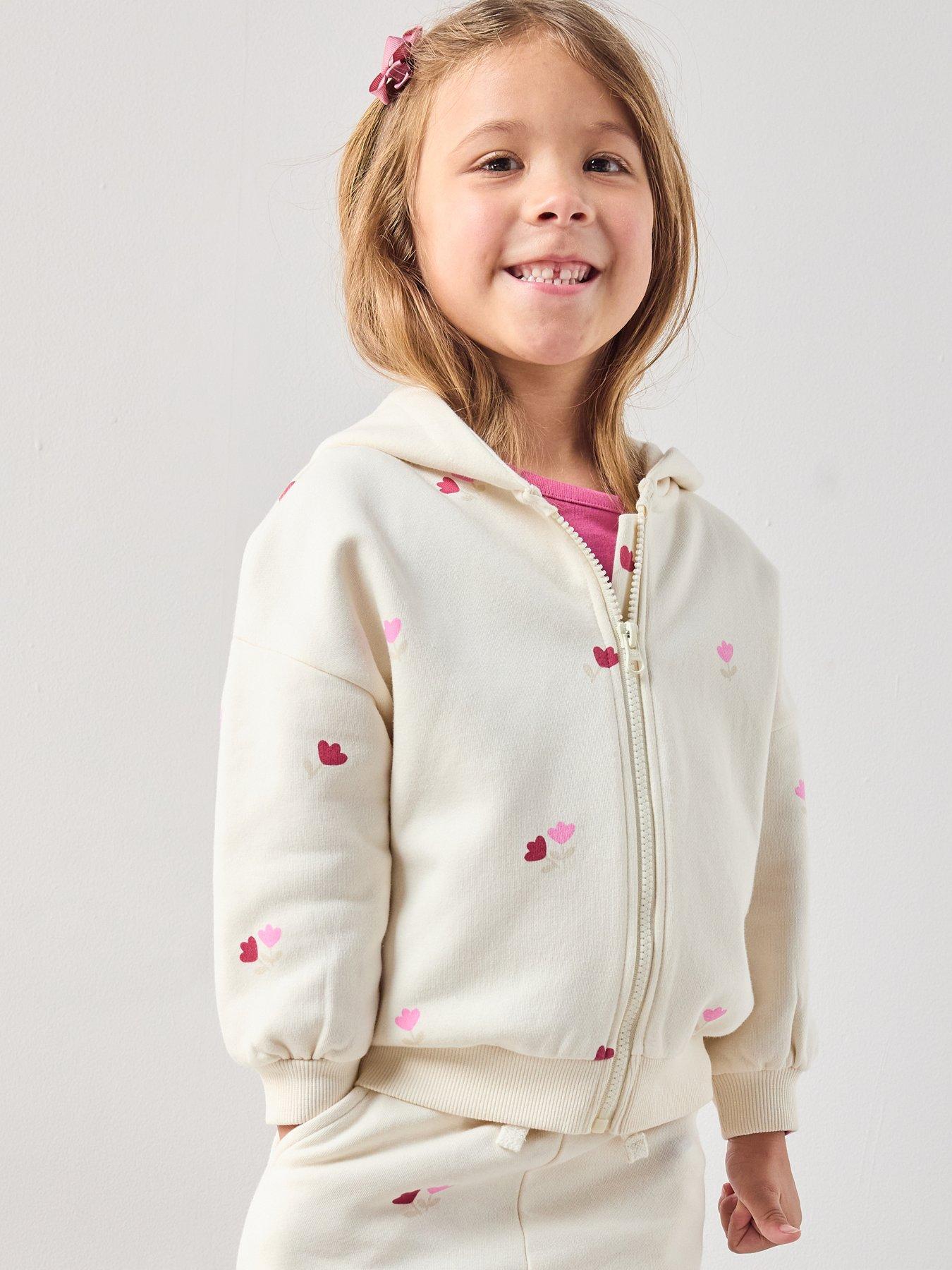 The Very Collection Girls Matching Set Printed Zip Up Hoody