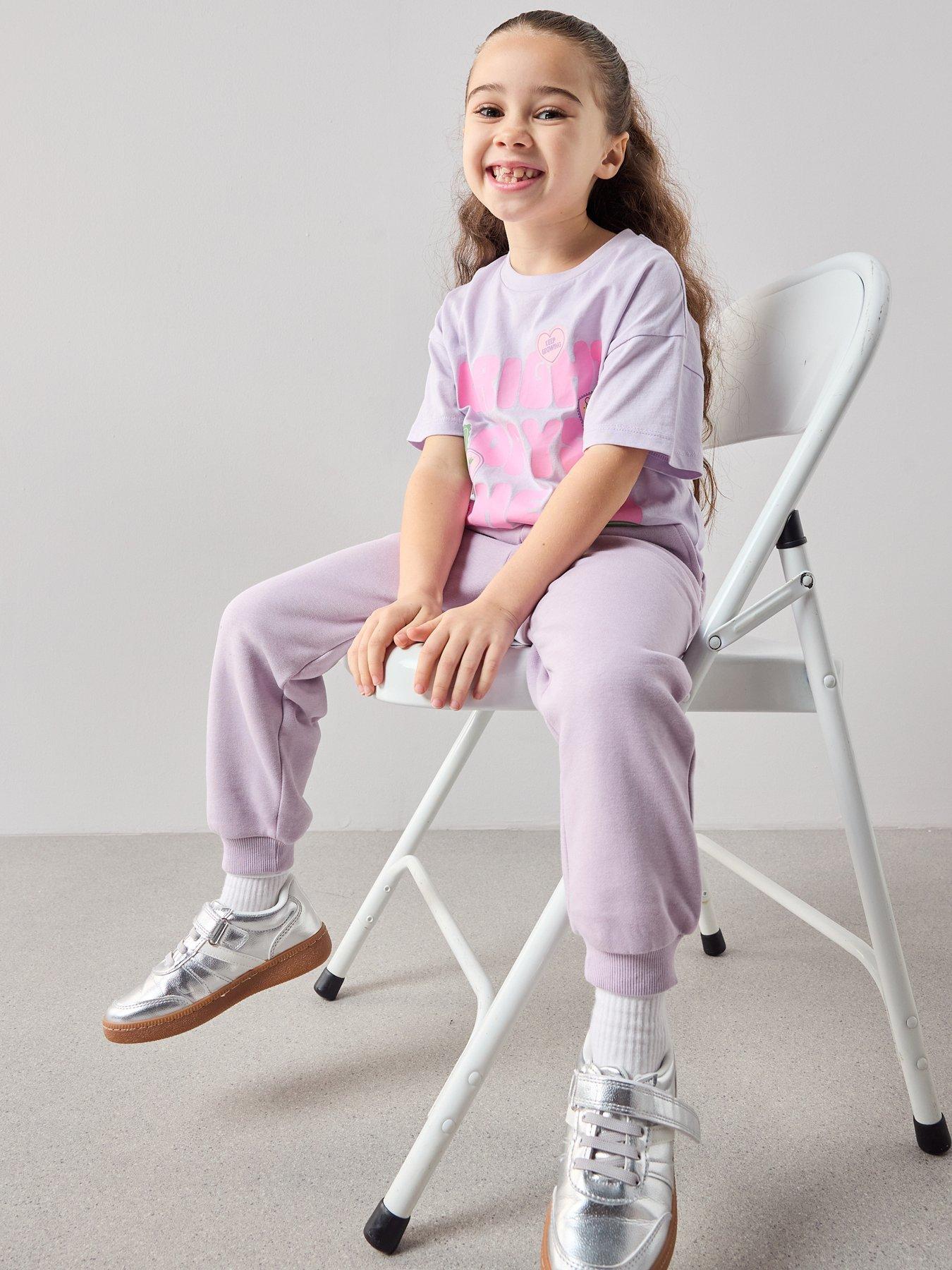 Image 4 of 6 of The Very Collection Girls Matching Set Single Jogger Lilac
