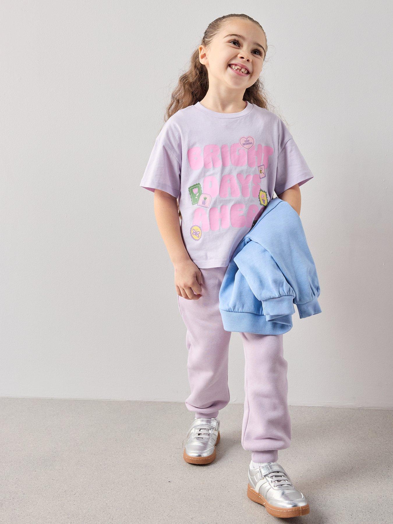 Image 5 of 6 of The Very Collection Girls Matching Set Single Jogger Lilac