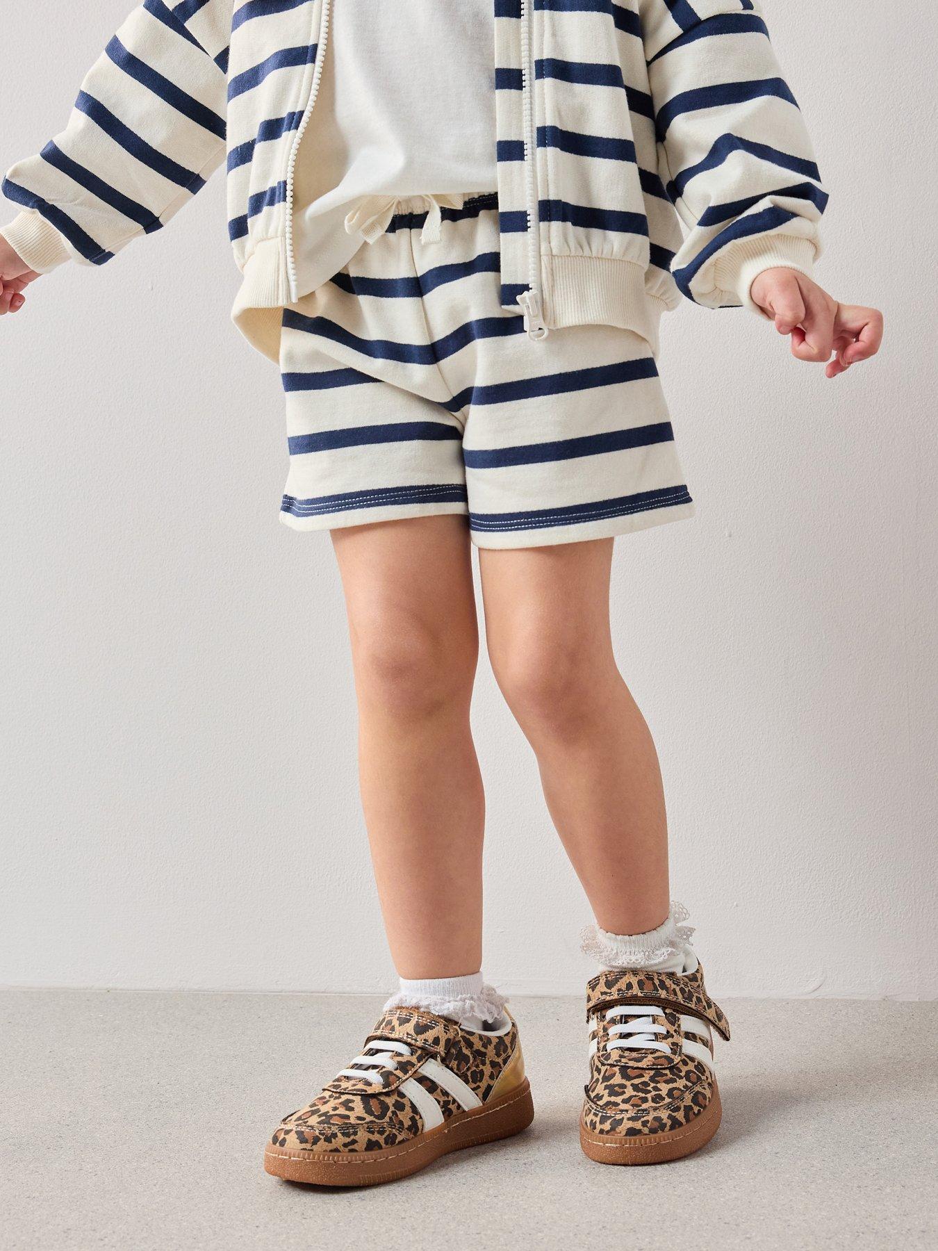 The Very Collection Girls Matching Set Stripe Sweat Short