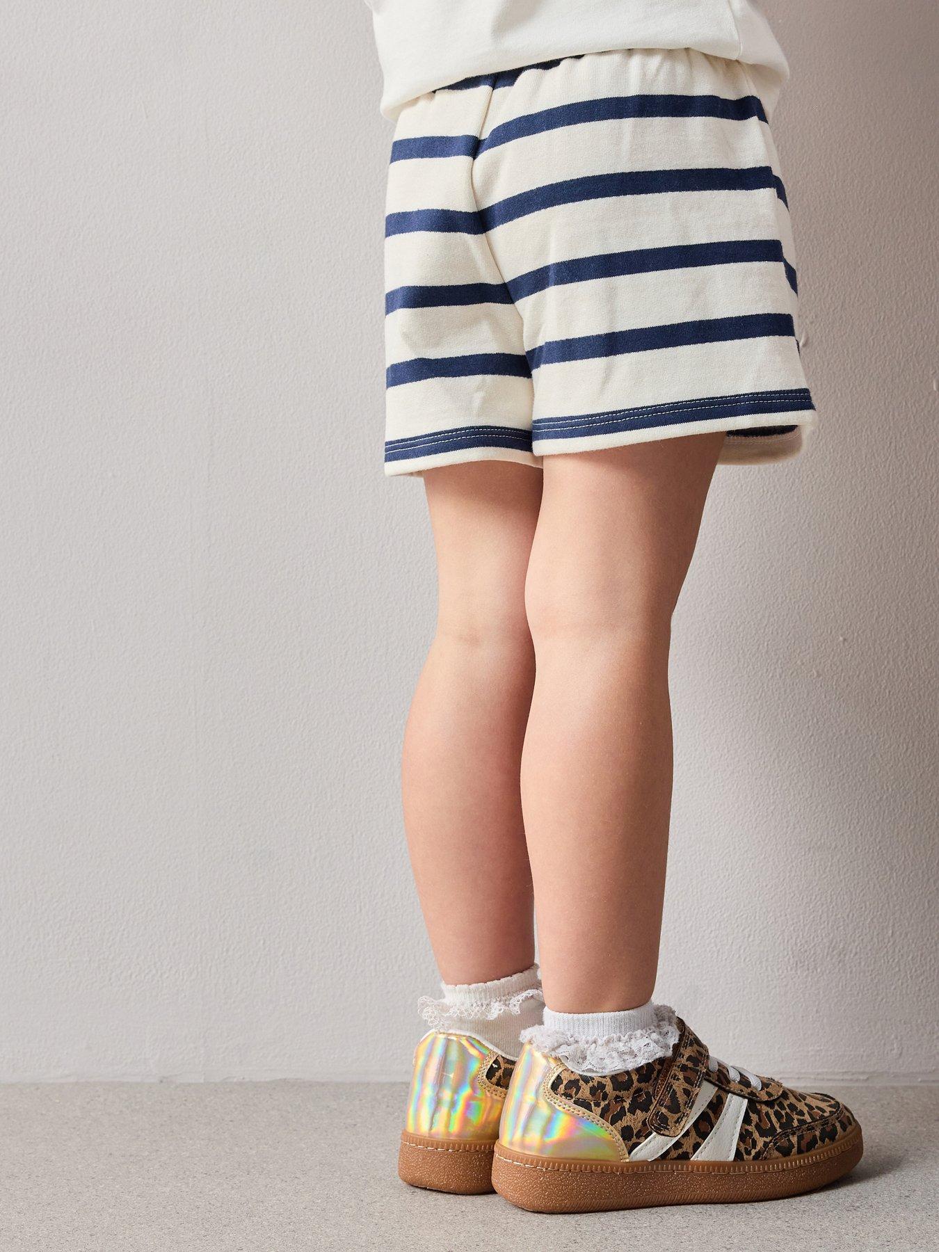 Image 2 of 6 of The Very Collection Girls Matching Set Stripe Sweat Short