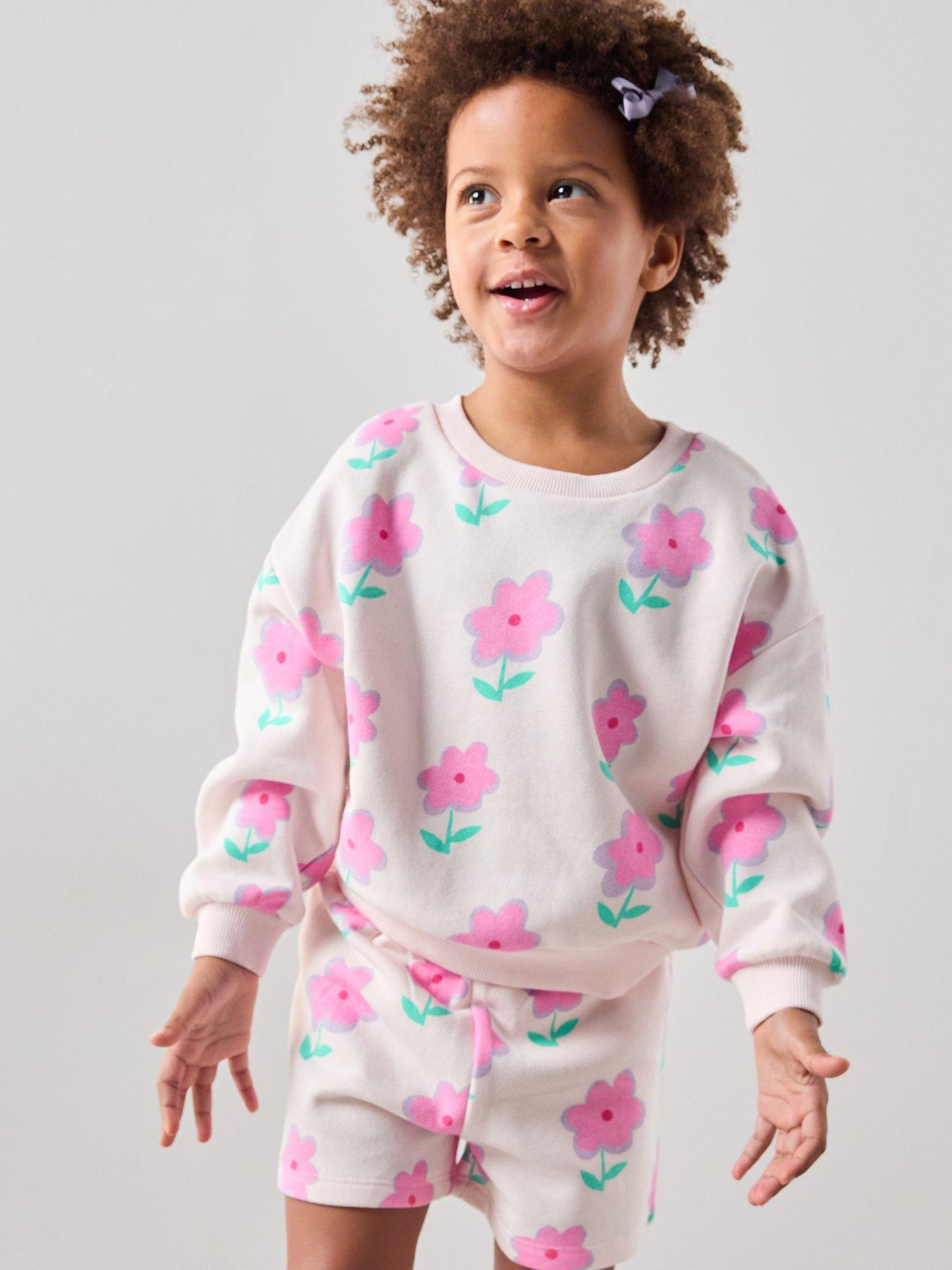 Image 4 of 6 of The Very Collection Girls Printed Sweat Short Outfit