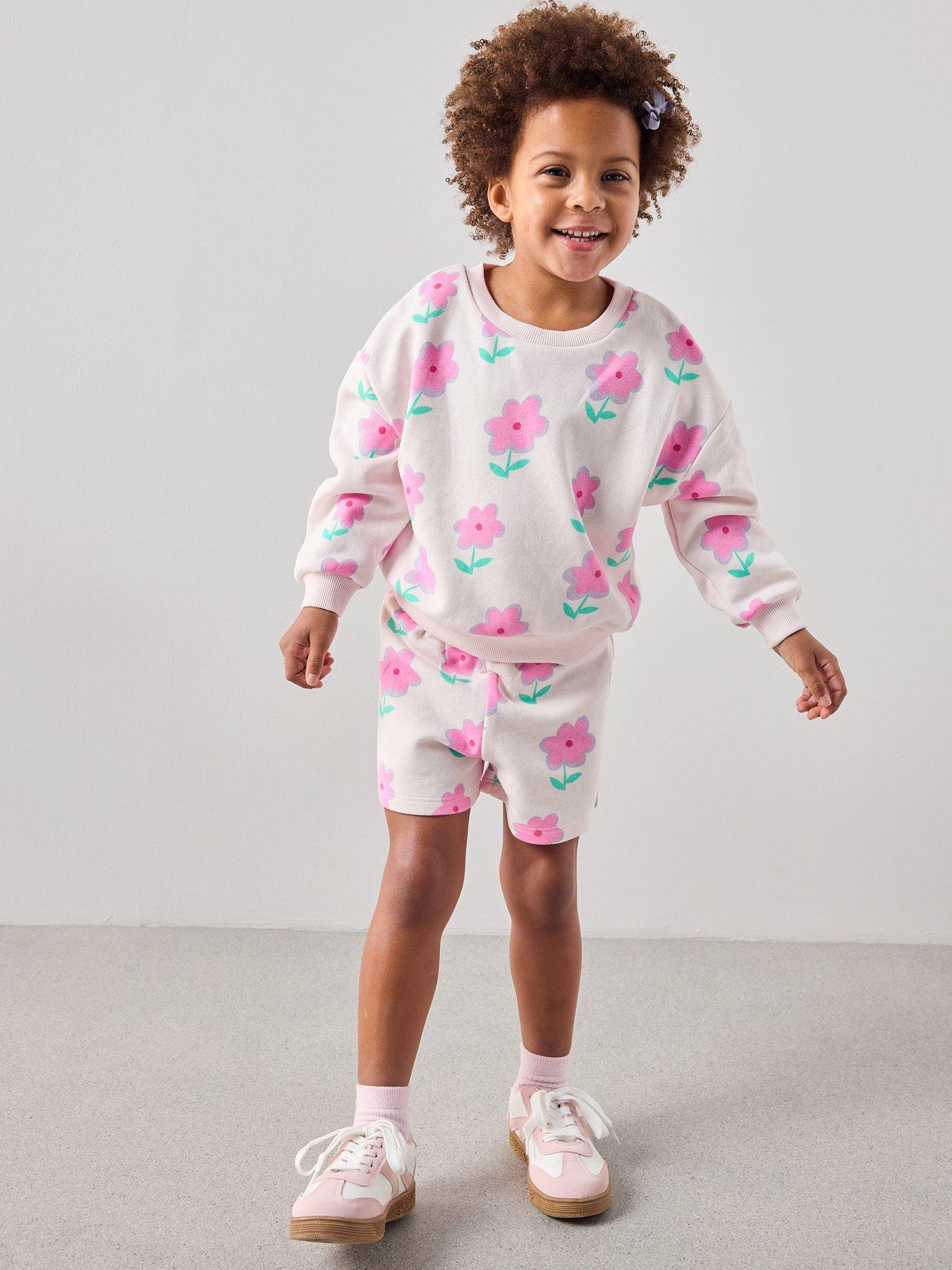 Image 5 of 6 of The Very Collection Girls Printed Sweat Short Outfit