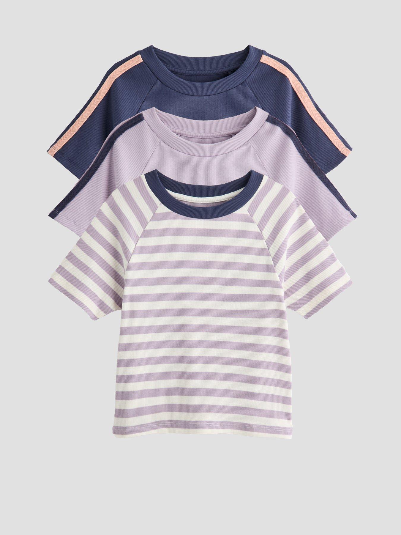 The Very Collection Girls 3 Pack T-Shirts - Multi