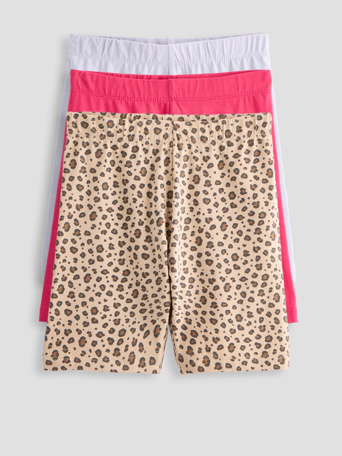 The Very Collection Girls 3 Pack Plain And Print Cycling Shorts - Multi