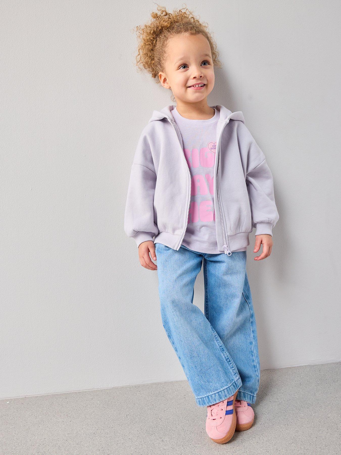 Image 3 of 6 of The Very Collection Girls Matching Set Zip Up Sweat Hoody - Lilac
