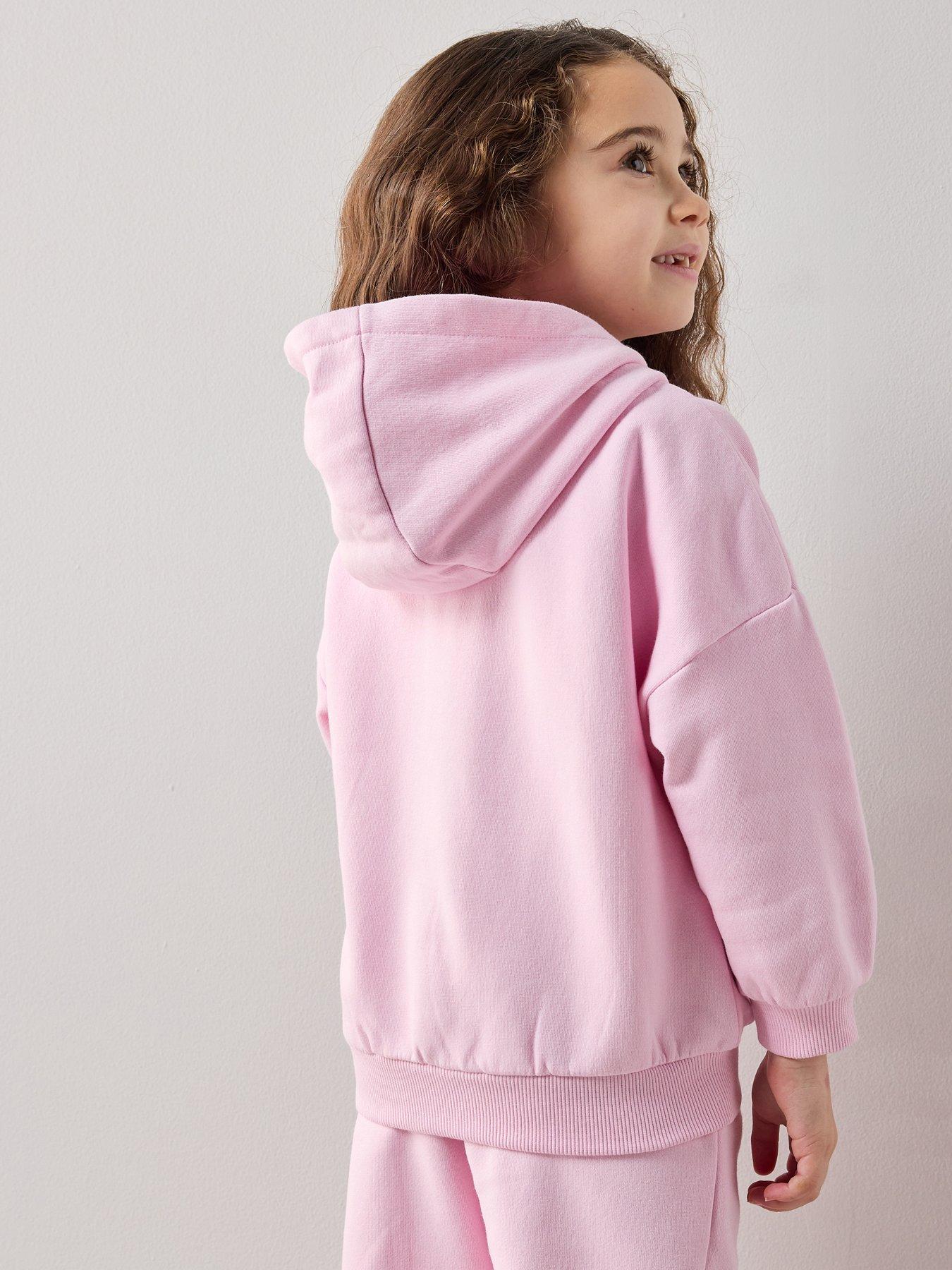 Image 2 of 7 of The Very Collection Girls Cotton Rich Zip Up Hoody Pink - (9-12months/6-7 Years)