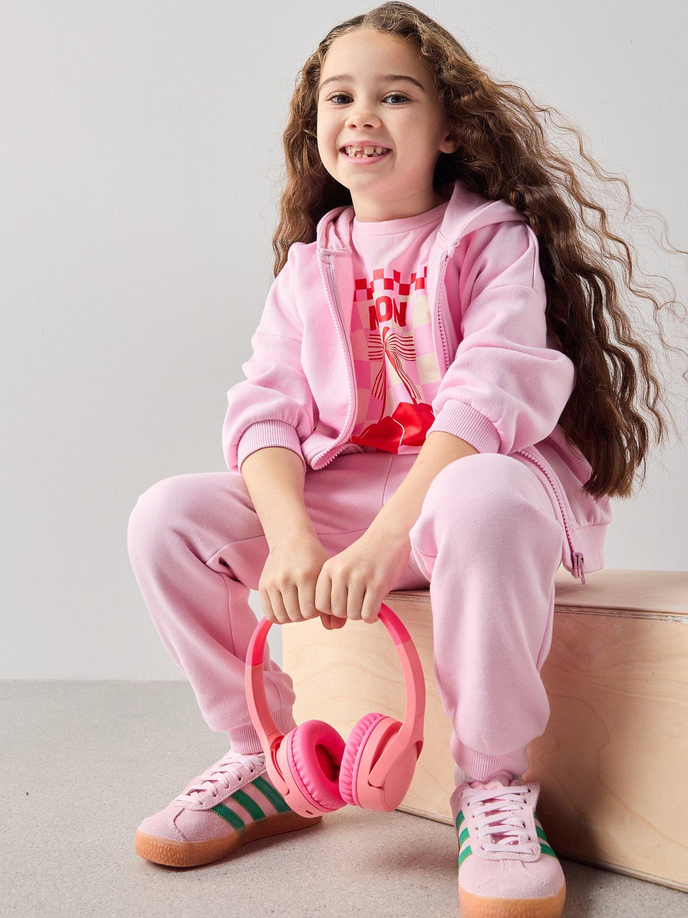 Image 6 of 7 of The Very Collection Girls Cotton Rich Zip Up Hoody Pink - (9-12months/6-7 Years)