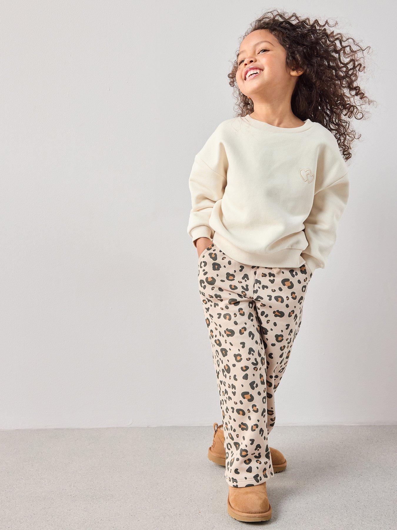 The Very Collection Girls Barrel Leg Trousers With Oversized Sweatshirt Set - Print