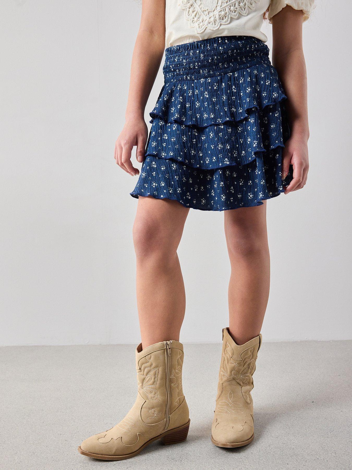 the-very-collection-girls-tiered-floral-skirt