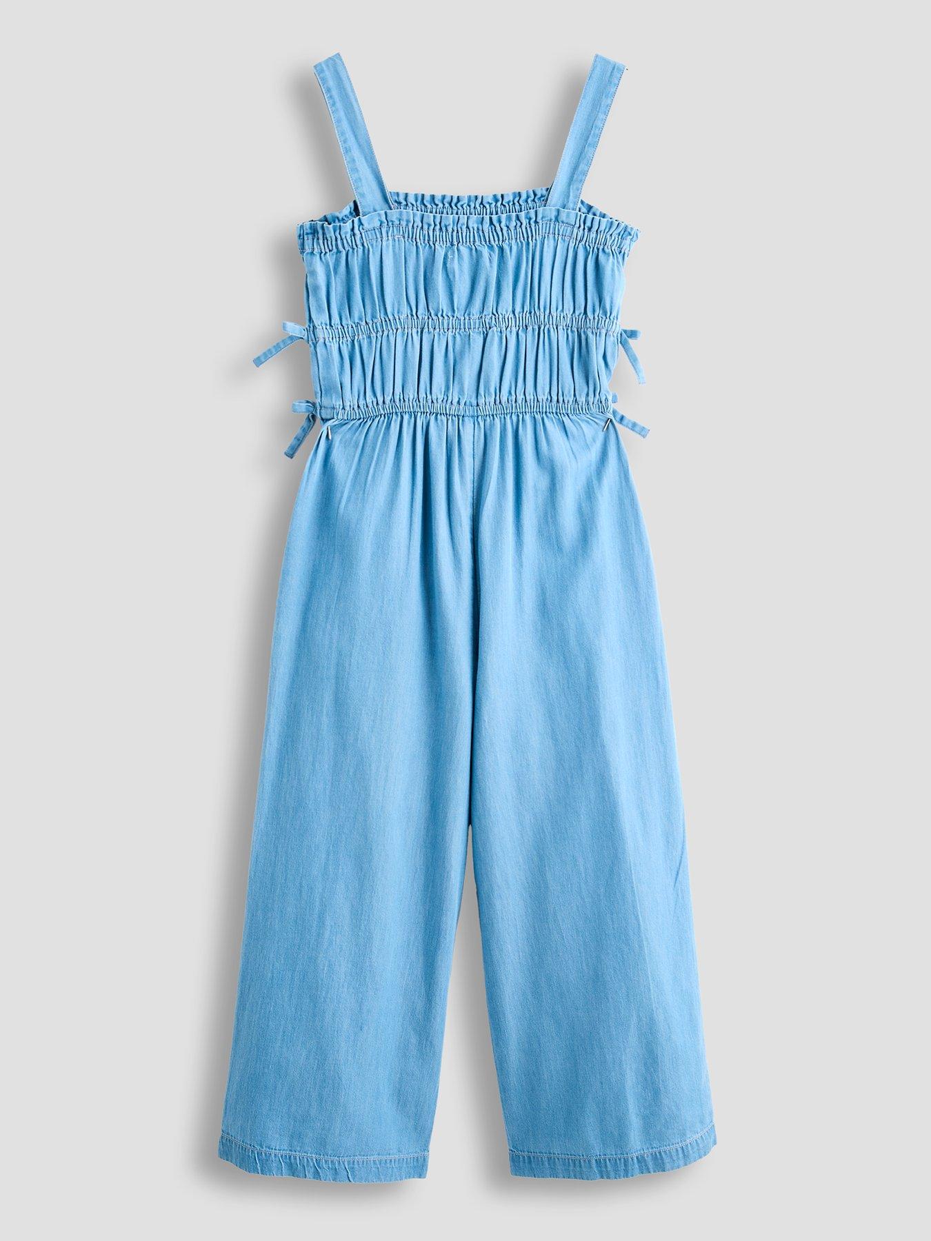 Image 2 of 4 of The Very Collection Girls Wide Leg Strappy Jumpsuit - Blue