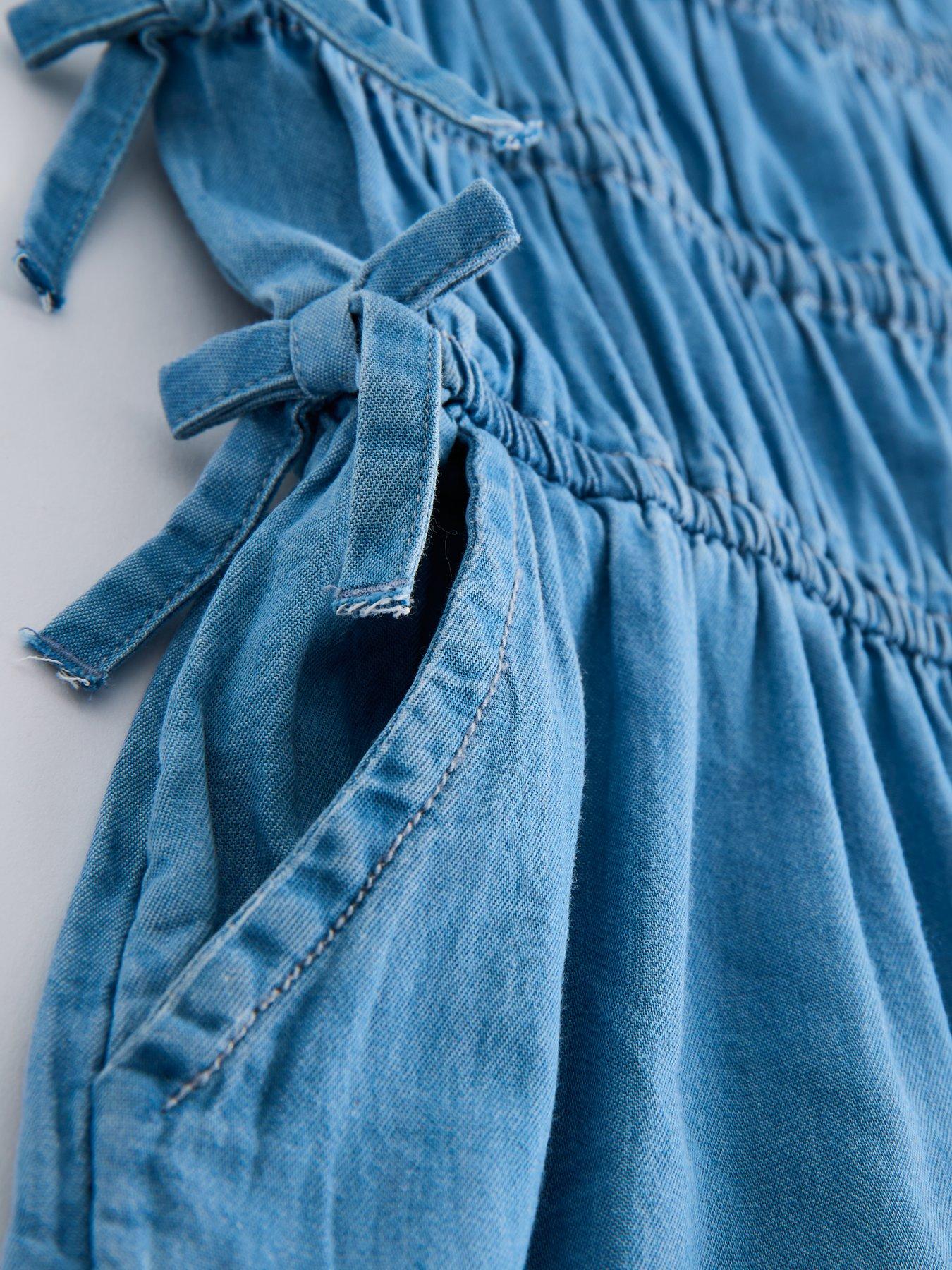 Image 4 of 4 of The Very Collection Girls Wide Leg Strappy Jumpsuit - Blue