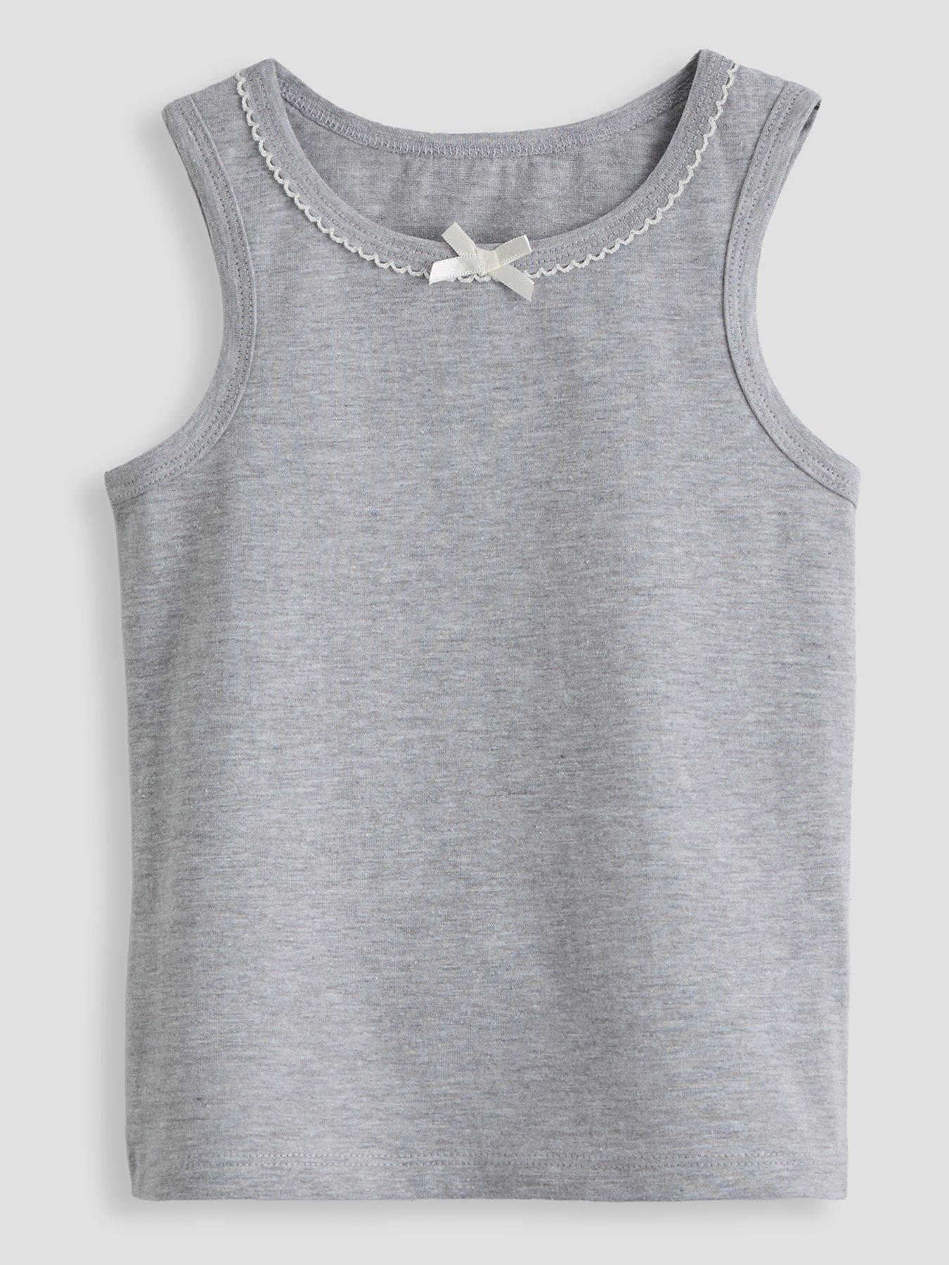 the-very-collection-girls-5-pack-plain-vests-with-front-bow-detail-multioutfit