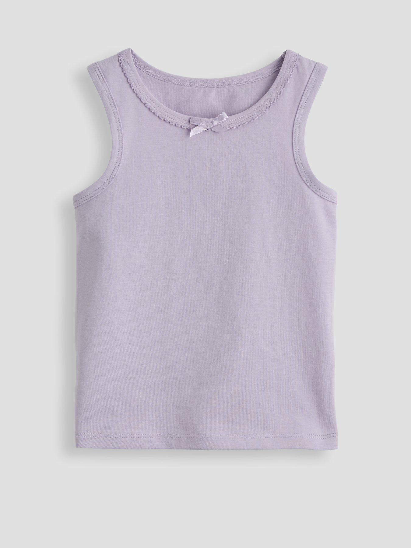 the-very-collection-girls-5-pack-plain-vests-with-front-bow-detail-multidetail