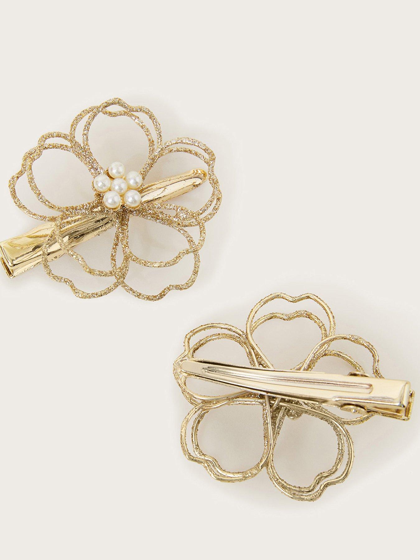 monsoon-girls-2-pack-wire-flower-clips-goldback