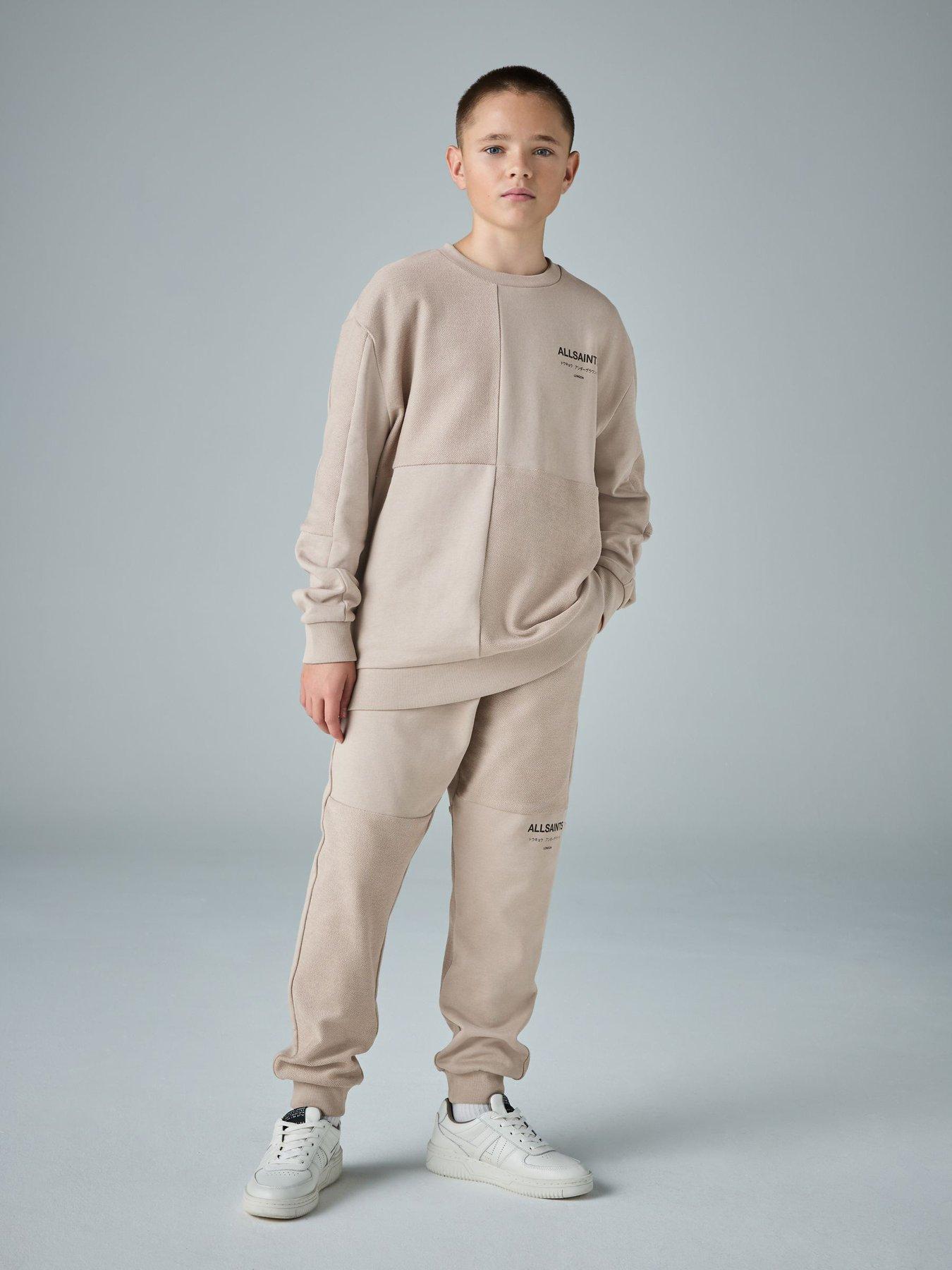 smALLSAINTS Older Boys Twill Sweat Set - Brown