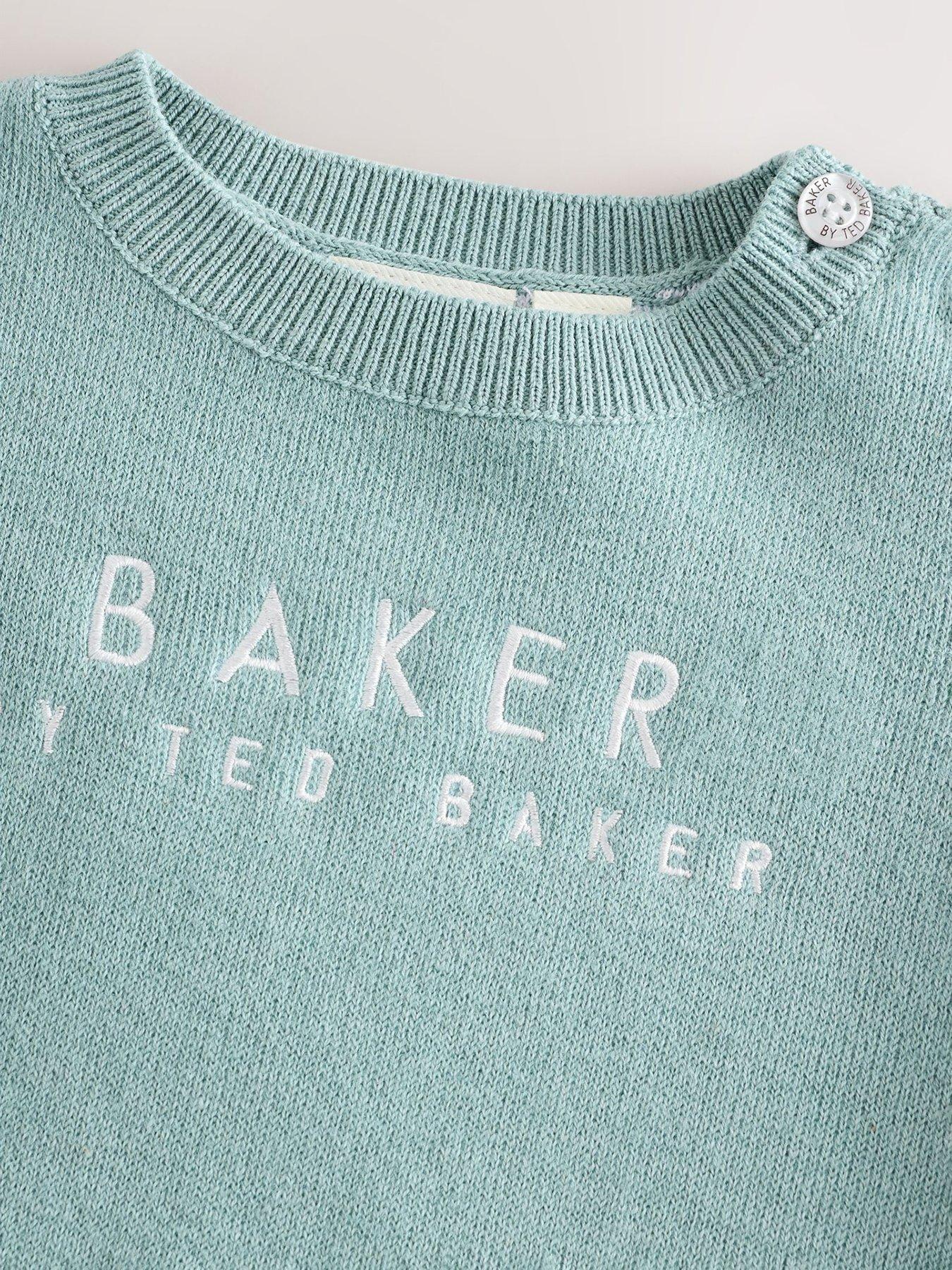 Image 3 of 6 of Ted Baker Baby Boys Knitted Top &amp; Jogger Set - Green