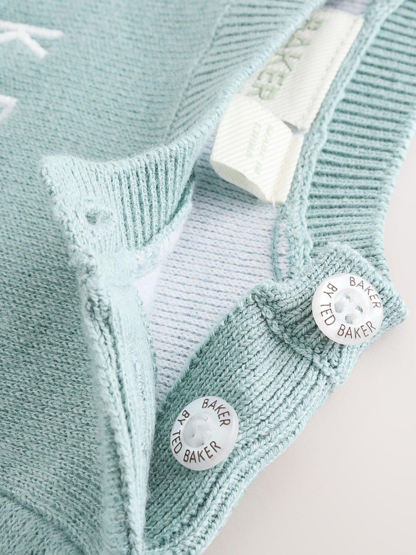 Image 4 of 6 of Ted Baker Baby Boys Knitted Top &amp; Jogger Set - Green