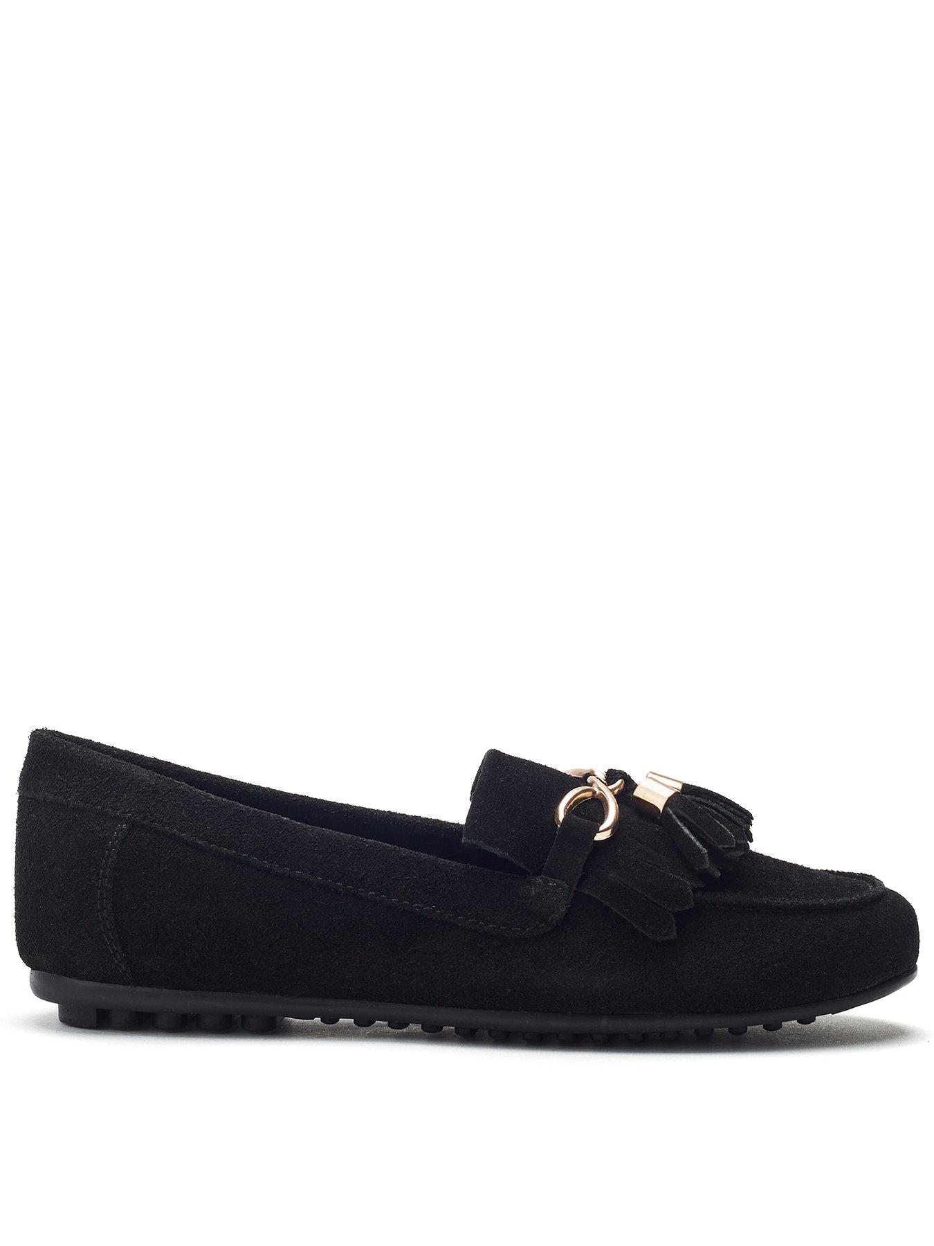 Image 1 of 5 of Moda In Pelle Essana Suede Loafer - Black